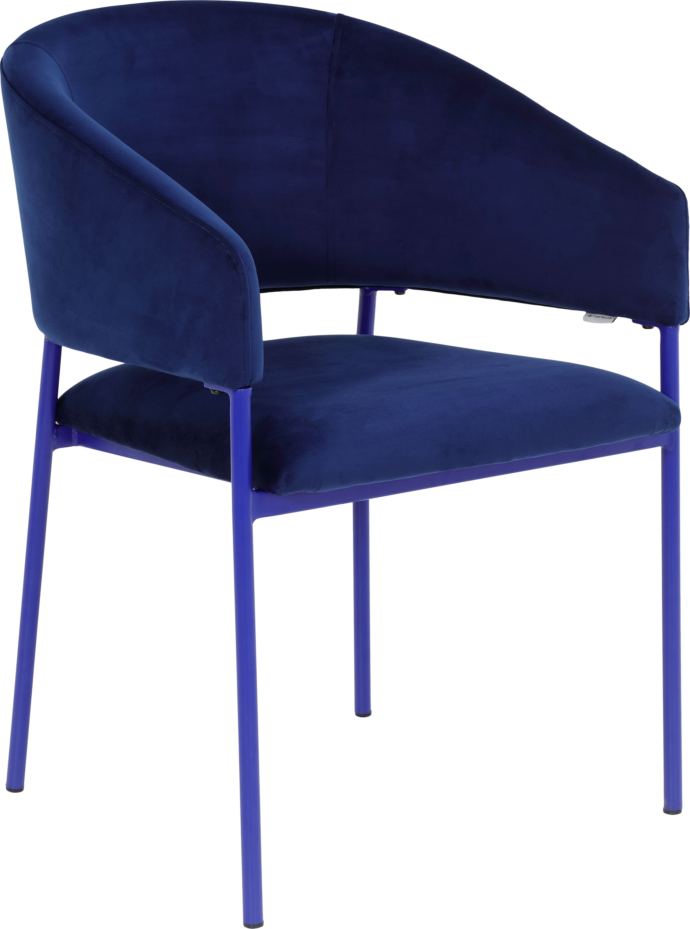 TOM TAILOR HOME Armlehnstuhl »EMBRACE ARMCHAIR«, (Set), 2 St., Samt, Esszimmerstuhl, mit Armlehnen, 4-Fussgestell, Rückenausschnitt