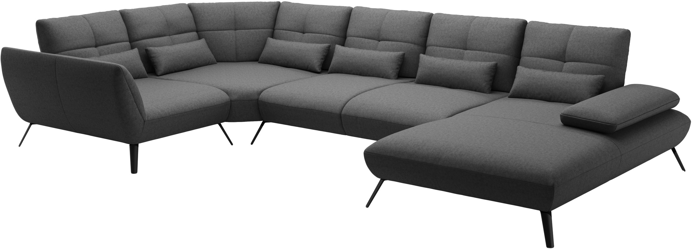Places of Style Wohnlandschaft »Mikado U-Form«, inkl. Sitztiefenverstellung und Armteilverstellung