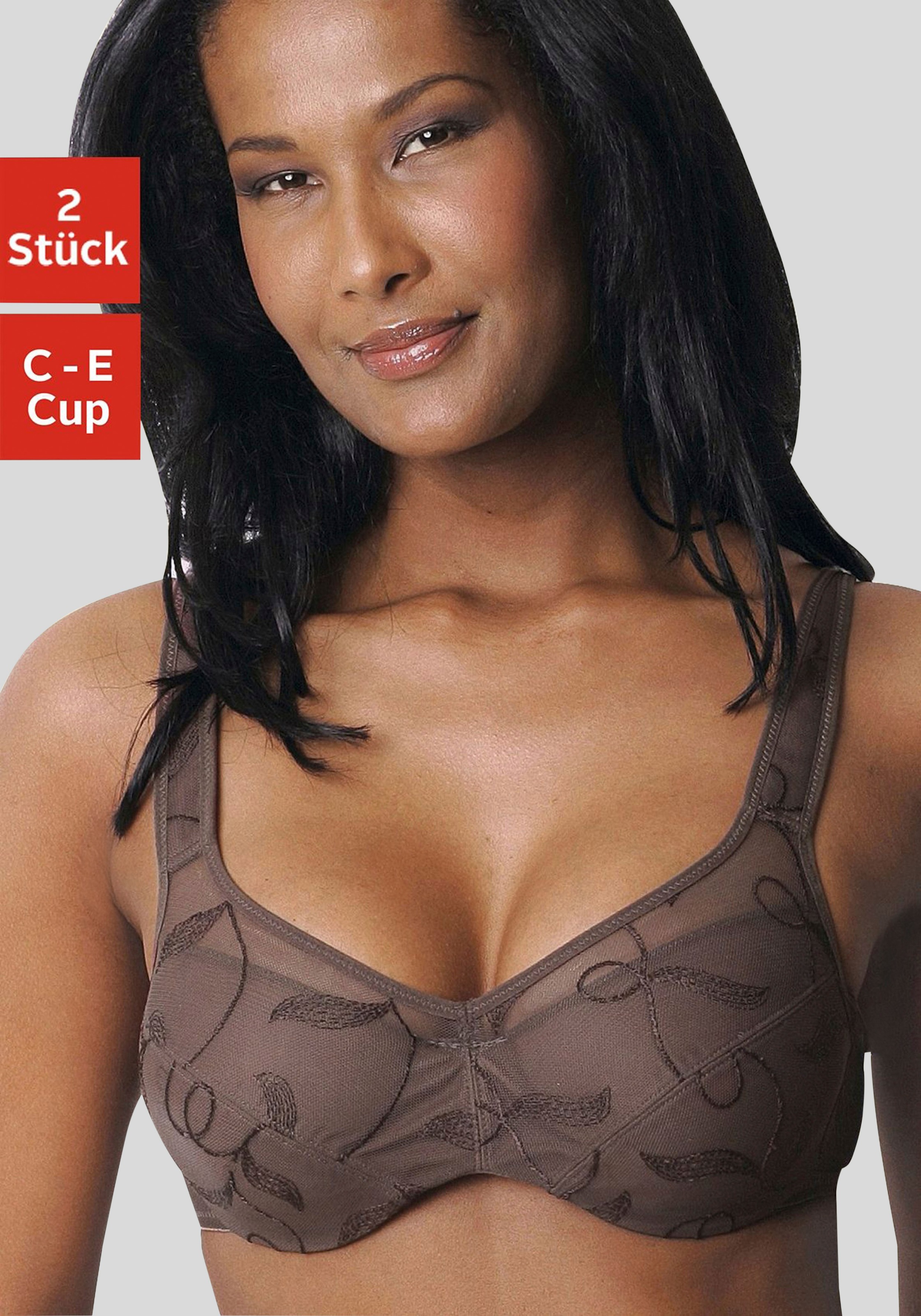 petite fleur Minimizer-BH Packung, 2 Stück, mit Bügel und schöner Stickerei