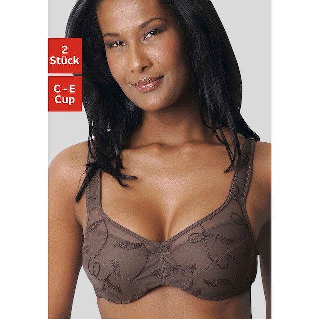 versandkostenfrei petite Basic Stickerei, Stück), Bügel 2 Minimizer-BH, und ♕ (Packung, bestellen Dessous schöner mit fleur