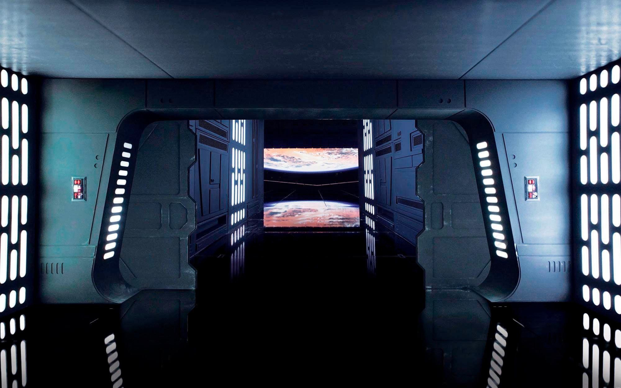 Image of Komar Vliestapete "Digitaldruck Vlies - Star Wars Death Star Floor - Grösse 400 x 250 cm" bedruckt glatt Kinderzimmer