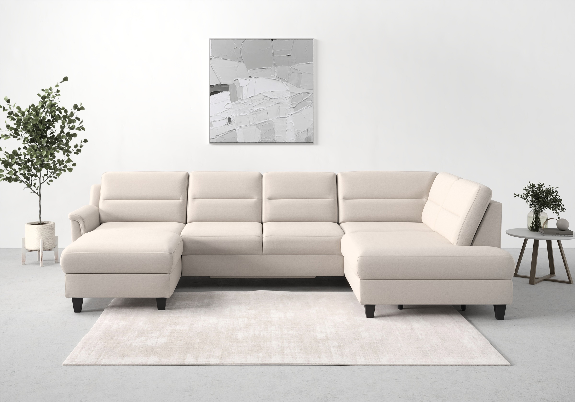 sit&more Wohnlandschaft »Farö U-Form«, inklusive Federkern, wahlweise mit Bettfunktion und Bettkasten