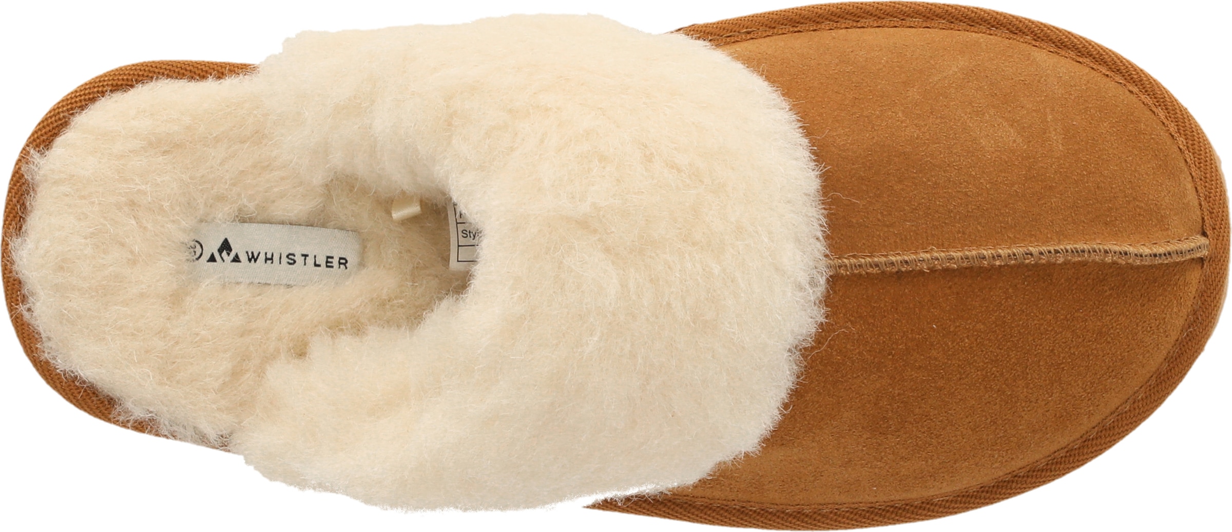 WHISTLER Hausschuh »Carini W Leather Warm Slipper«  Pantoffel,Clog,Mule,Flats mit Fellkragen