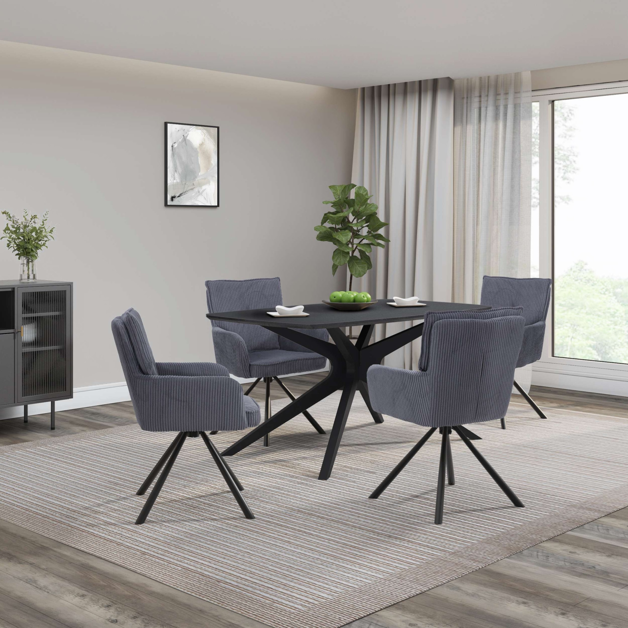 GOODproduct Esszimmerstuhl »Les Choux« () 2 Stk.gepolsterte Rückenlehne, Armlehne und Sitzfläche, Sitzhöhe 48 cm