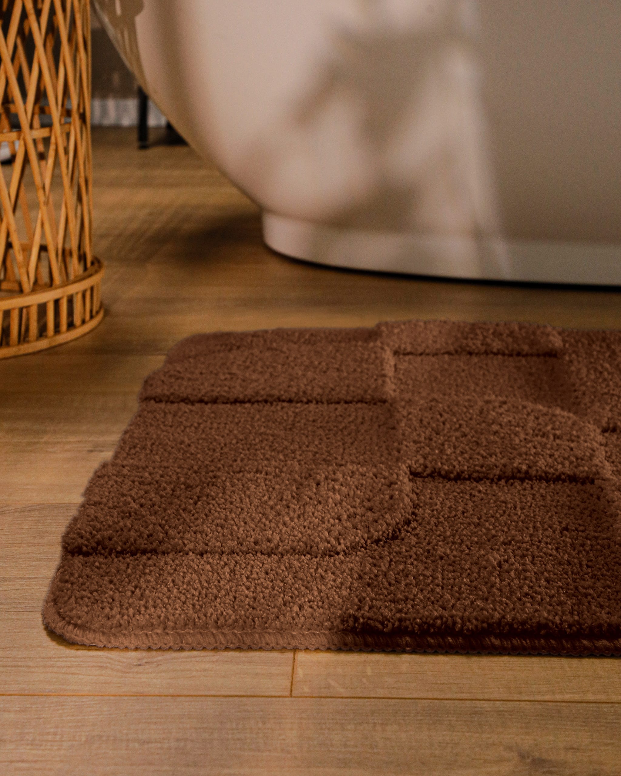 Wecon home Tapis de bain »Davie« Höhe 25 mm revêtement antidérapant Séchage rapide Badteppich, Hoch-Tief-Effekt, weich, rutschhemmend, waschbar, getuftet