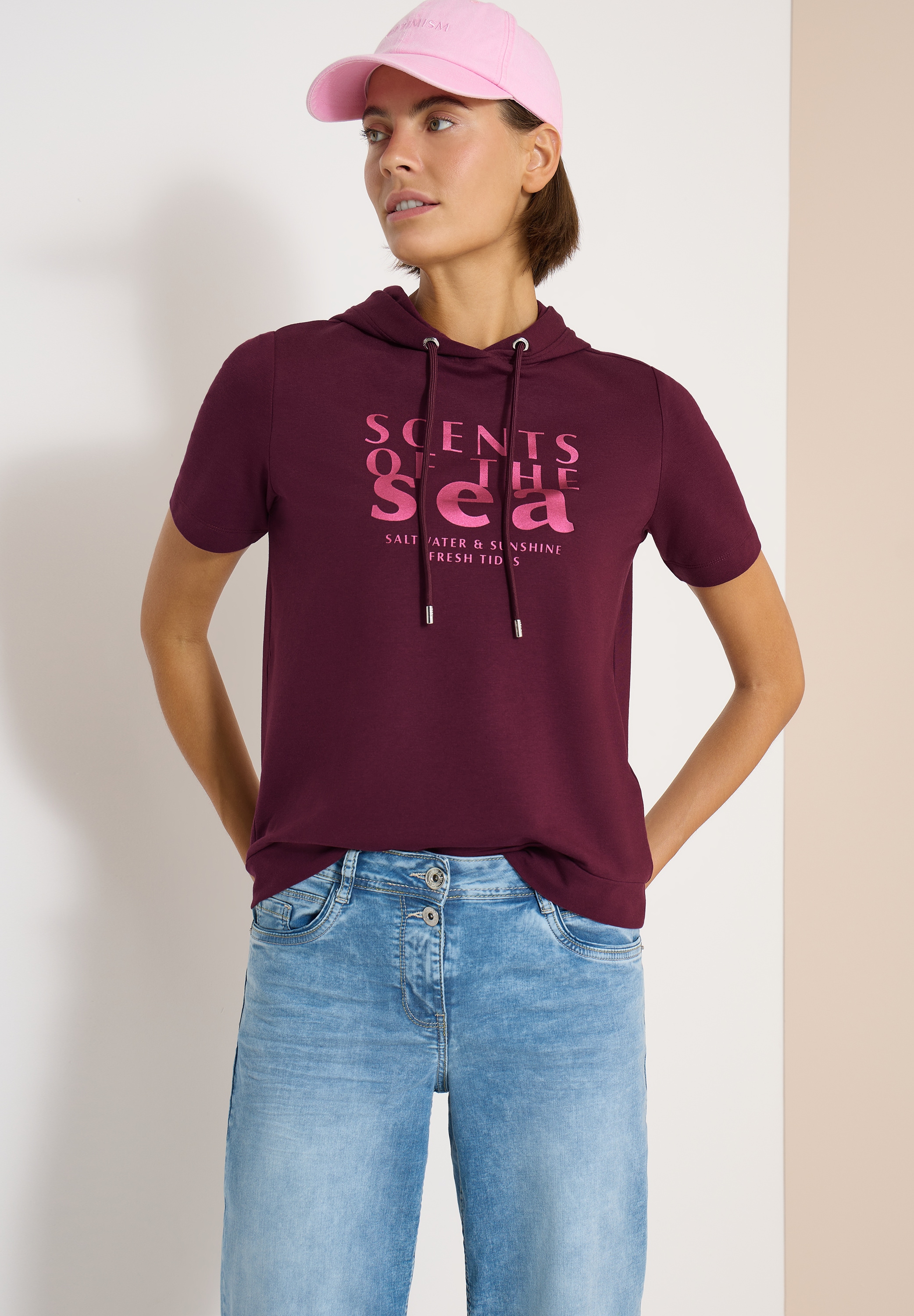Cecil T-shirt à capuche avec inscription