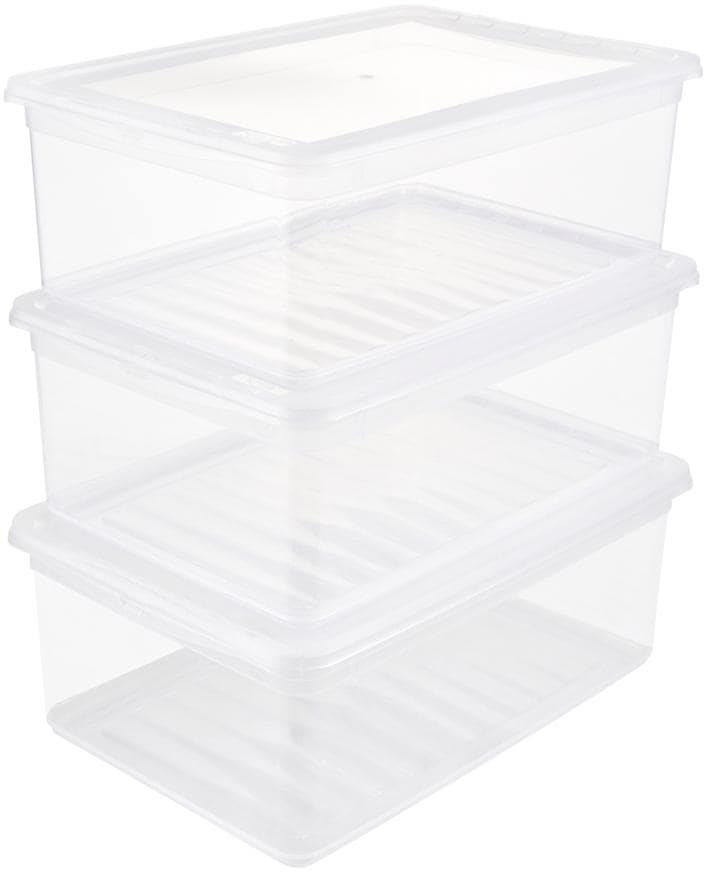 Aufbewahrungsbox »bea, clearbox mit Air Control-System«, (Set, 3 St.), 3 x 11 l,...