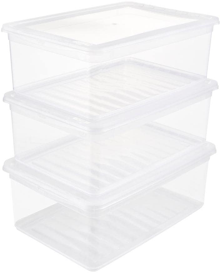 Image of keeeper Aufbewahrungsbox "bea, clearbox mit Air Control-System" 3 x 11 l, stapelbar, 39 x 26,5 x14 cm