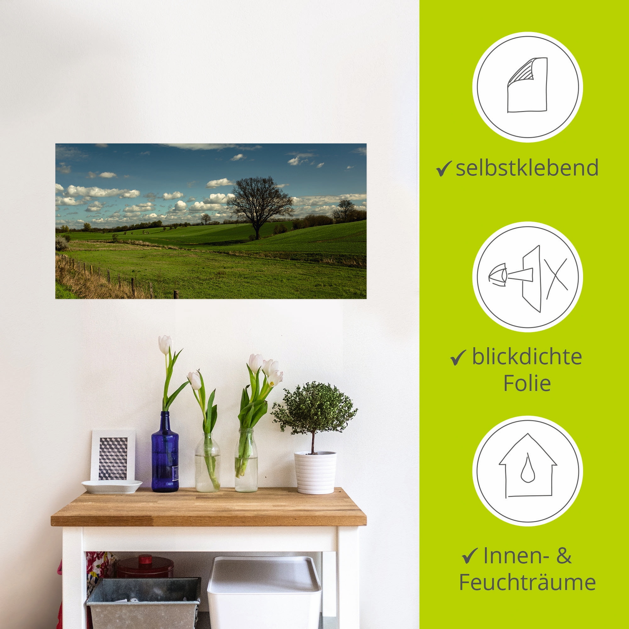 Artland Wandbild »Natur pur«, Felder, (1 St.), als Leinwandbild, Wandaufkleber in verschied. Grössen