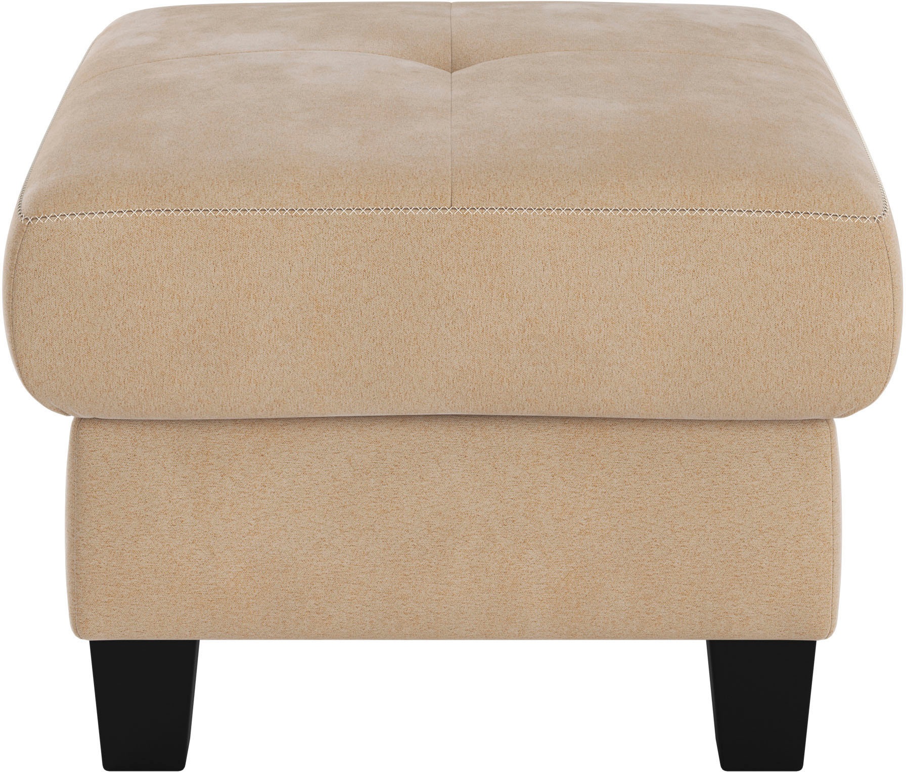 Places of Style Polsterhocker »Varese«, Kreuznaht in beige