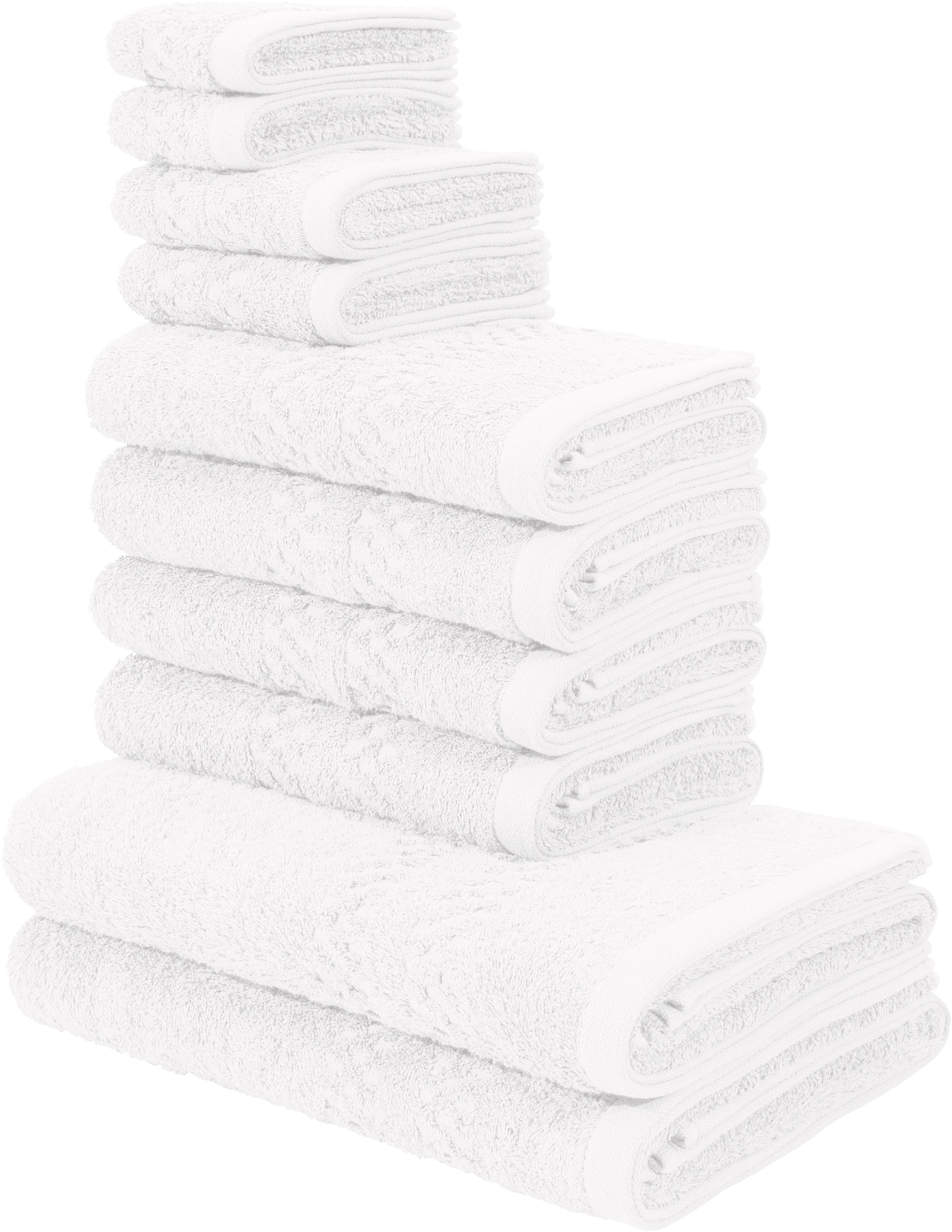 Image of GOODproduct Handtuch Set "Regona, als 10 tlg Set und Serie, Premium Handtücher, 500 gr/m²" Set 10 Stk. Frottier Duschtücher, Handtücher, Gästetücher, Seiftücher, 5 Jahre Garantie