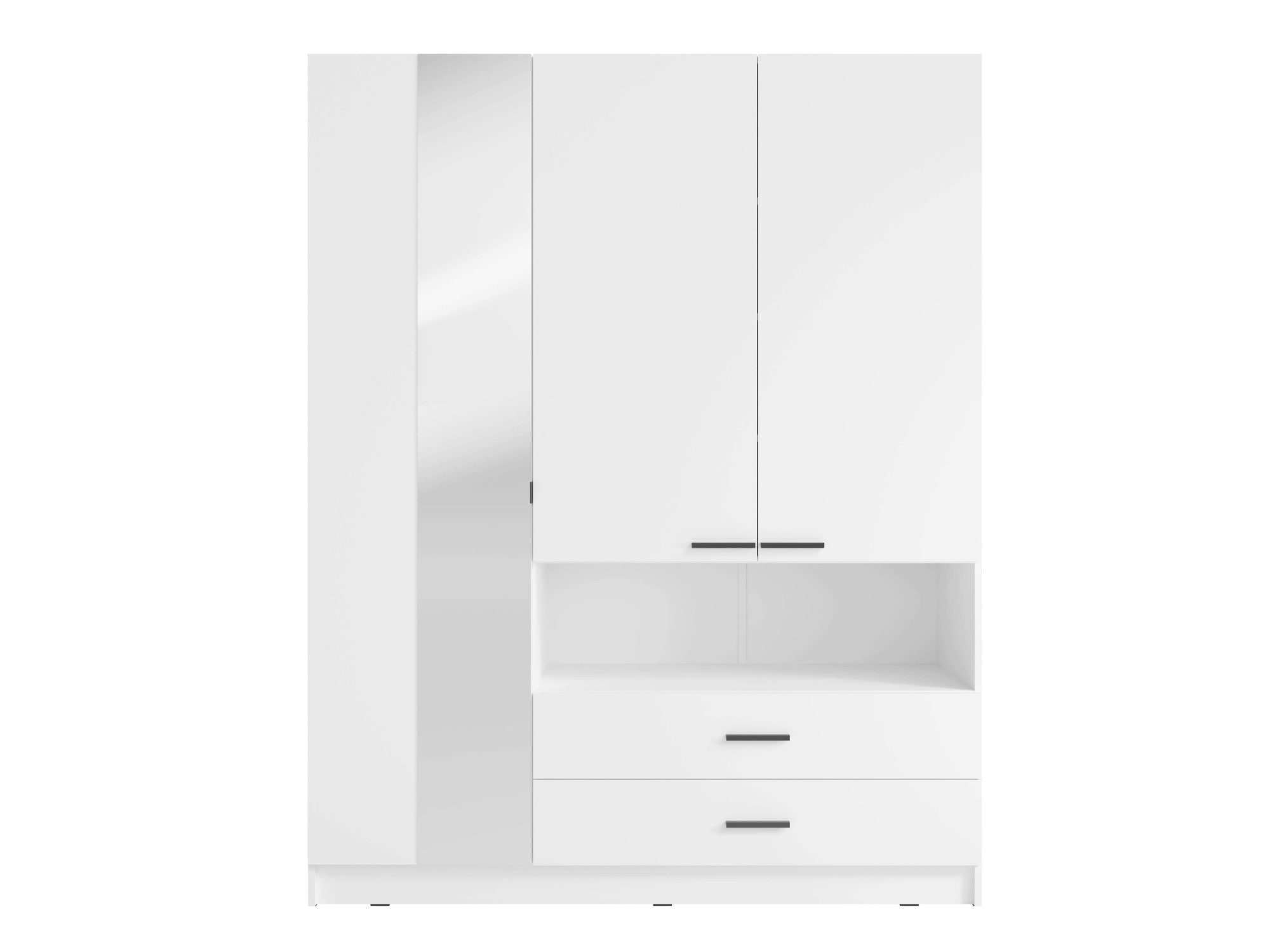 Home affaire Kleiderschrank »LAREDO Wäscheschrank komplette Innenausstattung, Masse 158,3/200,5/55cm«, Garderobe mit offenem Fach, 3 Türen und 2 Schubladen, FSC