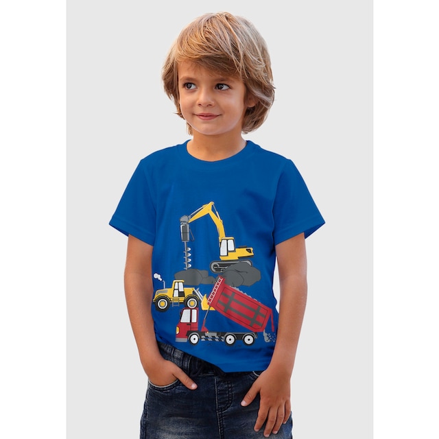 Modische KIDSWORLD T-Shirt »BAUMASCHINEN«, Spruch versandkostenfrei - ohne  Mindestbestellwert shoppen