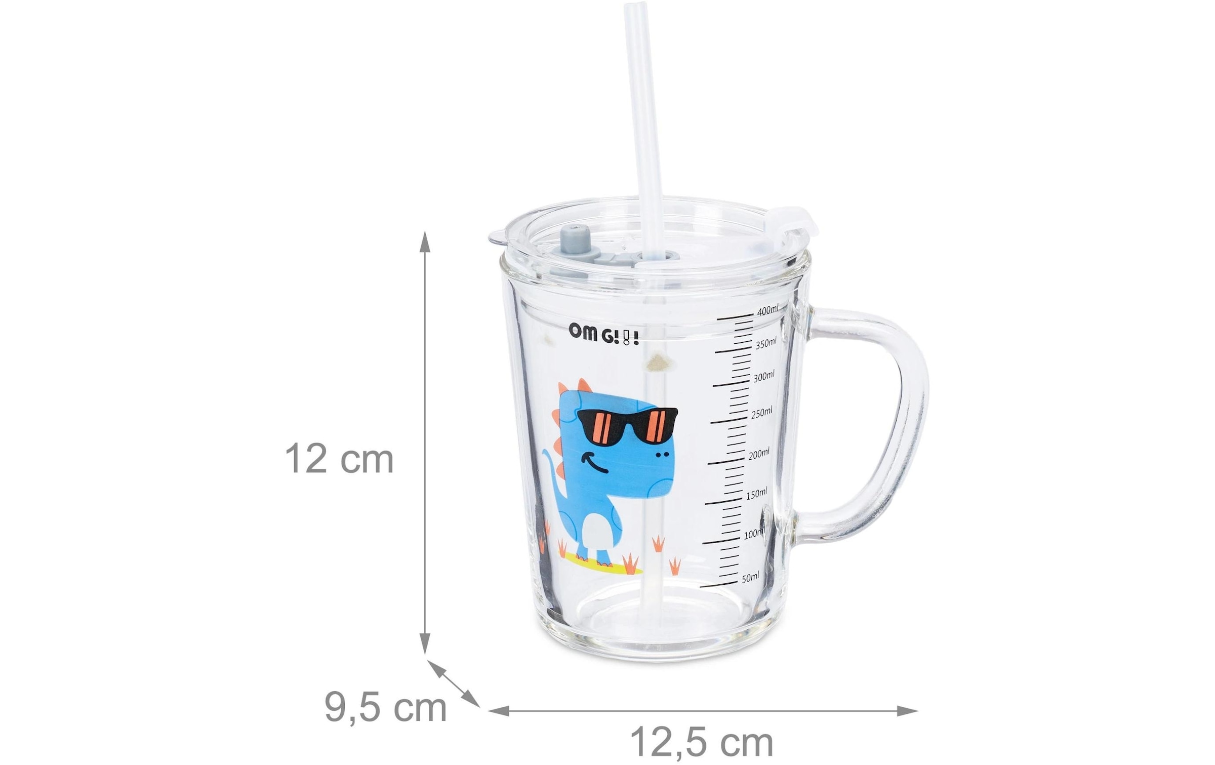 relaxdays Kinderbecher »Dino 2 Stück 400 ml«