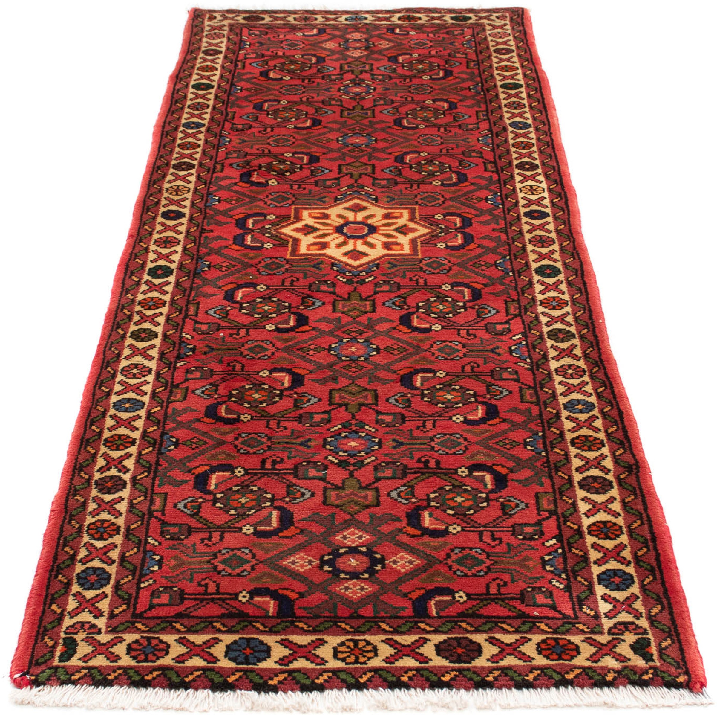 Image of morgenland Orientteppich »Perser - Nomadic - 210 x 73 cm - dunkelrot«, rechteckig, 10 mm Höhe, Wohnzimmer, Handgeknüpft, Einzelstück mit Zertifikat bei Ackermann Versand Schweiz