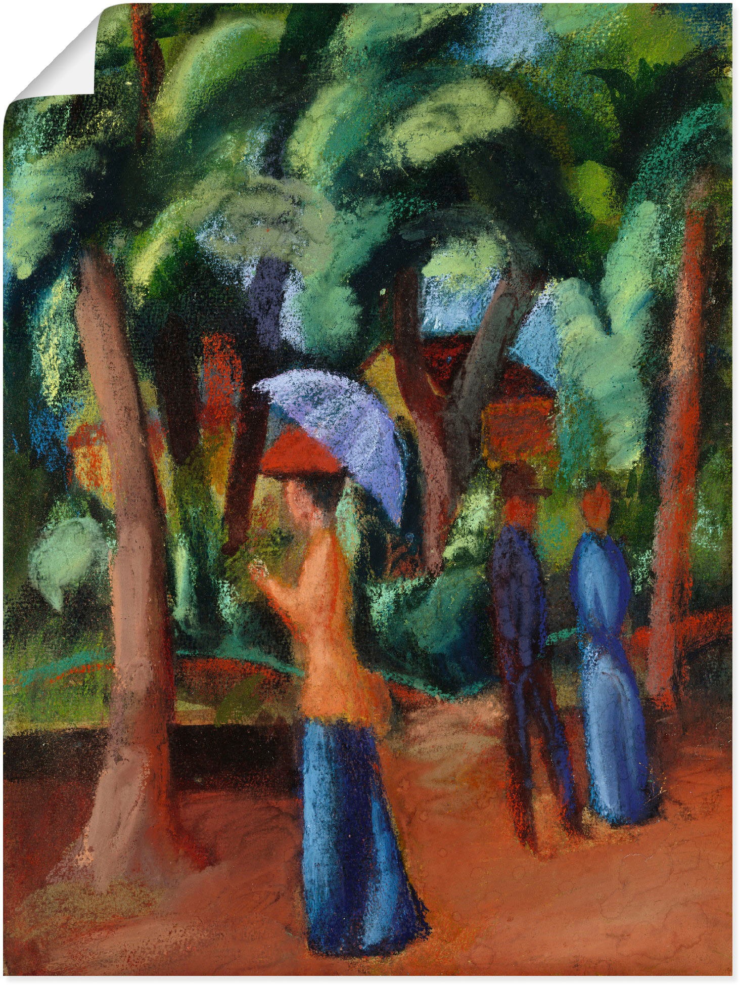 Image of Artland Wandbild »Spaziergang im Park. 1914«, Gruppen & Familien, (1 St.), in vielen Grössen & Produktarten -Leinwandbild, Poster, Wandaufkleber / Wandtattoo auch für Badezimmer geeignet bei Ackermann Versand Schweiz