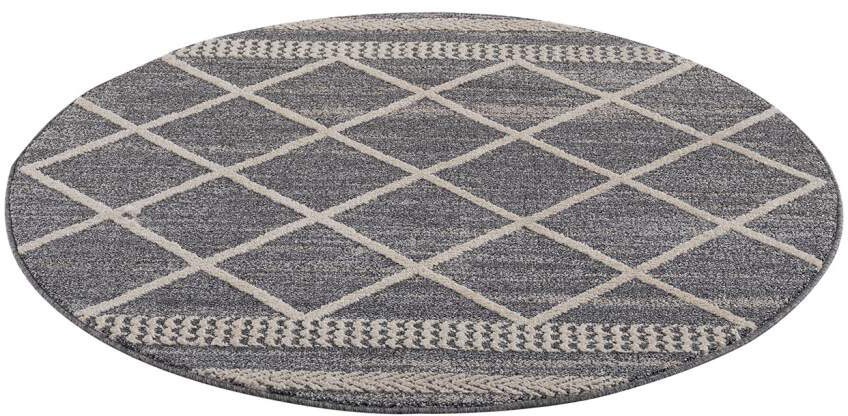 Carpet City Teppich »Art 2645« rund 7 mm Höhe Kurzflor, Rauten-Optik, ideal für Flur & Diele