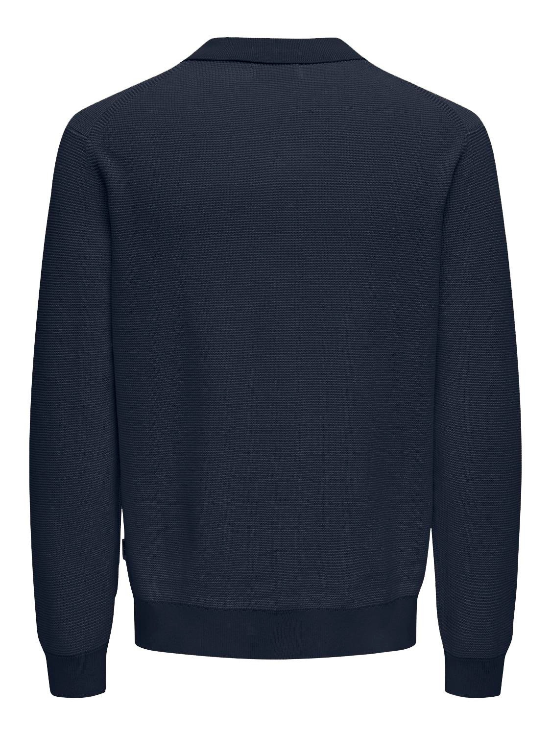 ONLY & SONS Polokragenpullover »ONSMATTEO LS ZIP POLO«