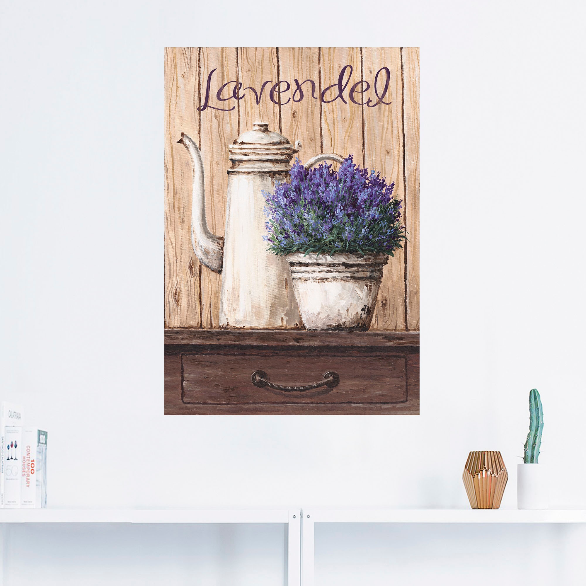 Artland Wandbild »Lavendel«, Vasen & Töpfe, (1 St.), als Leinwandbild, Wandaufkleber in verschied. Grössen