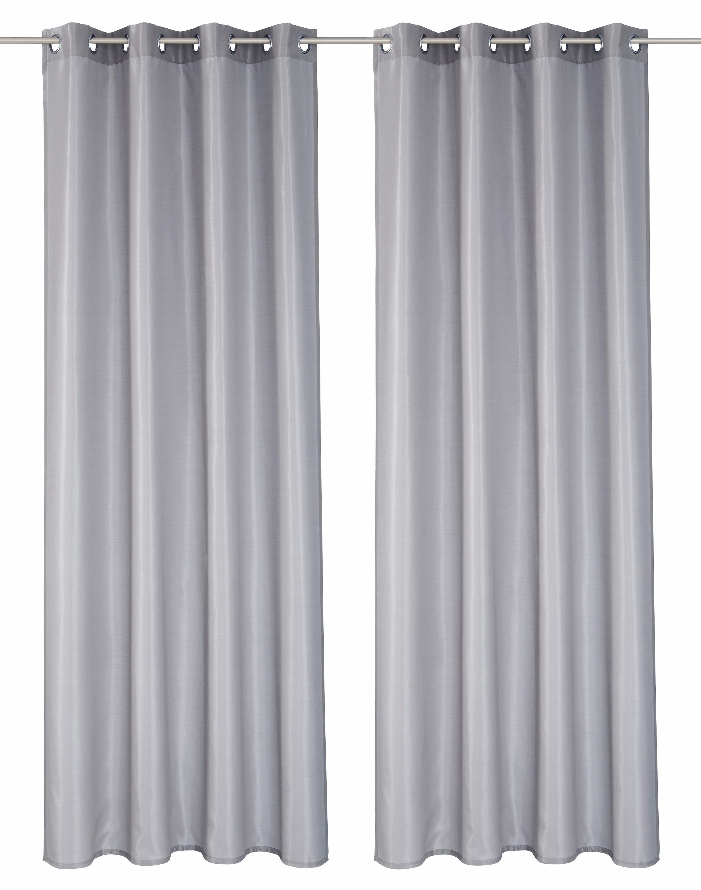 Image of Home affaire Vorhang »Leticia«, (2 St.), halbtransparent, Seiden Optik, leicht, monochrom bei Ackermann Versand Schweiz