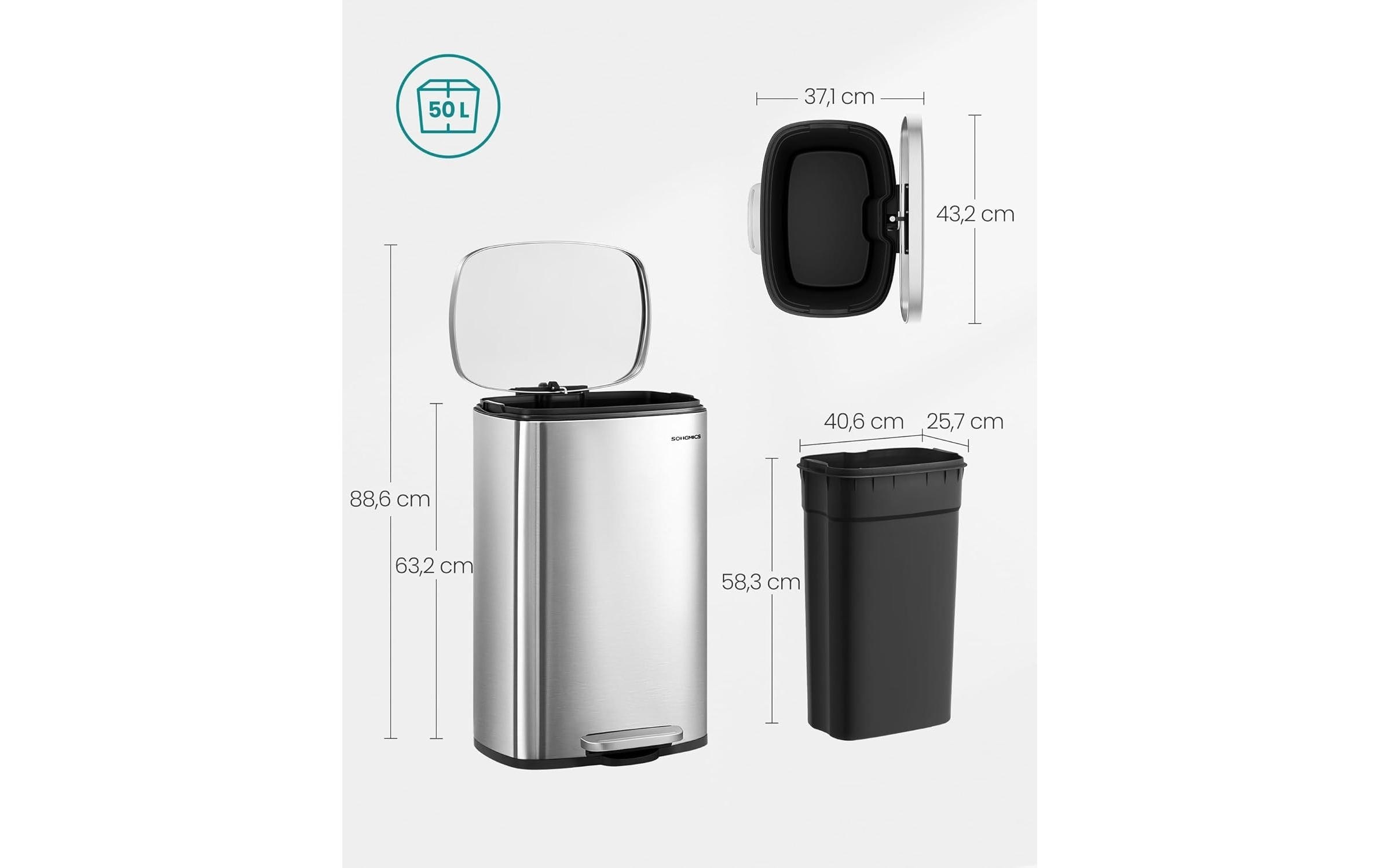 SONGMICS Mülleimer »50 l«, 1 Behälter