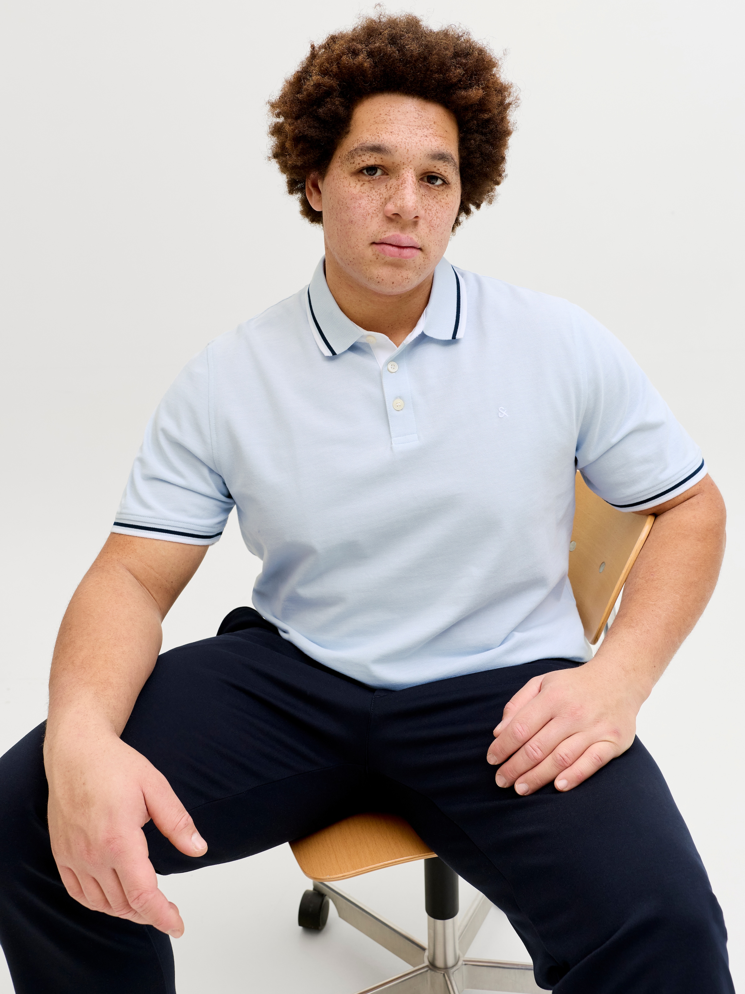 Jack & Jones PlusSize Polo »JJEPAULOS POLO SS NOOS PLS« Baumwolle, regular fit