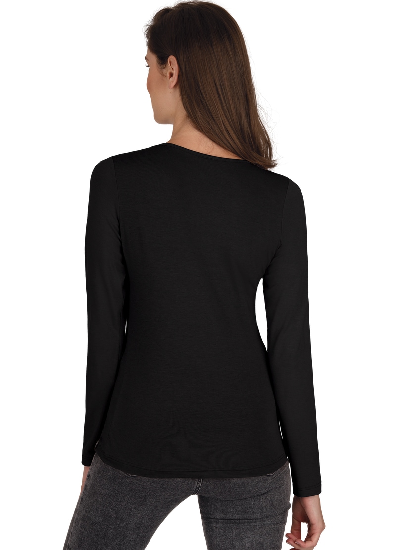 Trigema Longsleeve »TRIGEMA Shirt aus Viskose Langarm«, (1 tlg.)