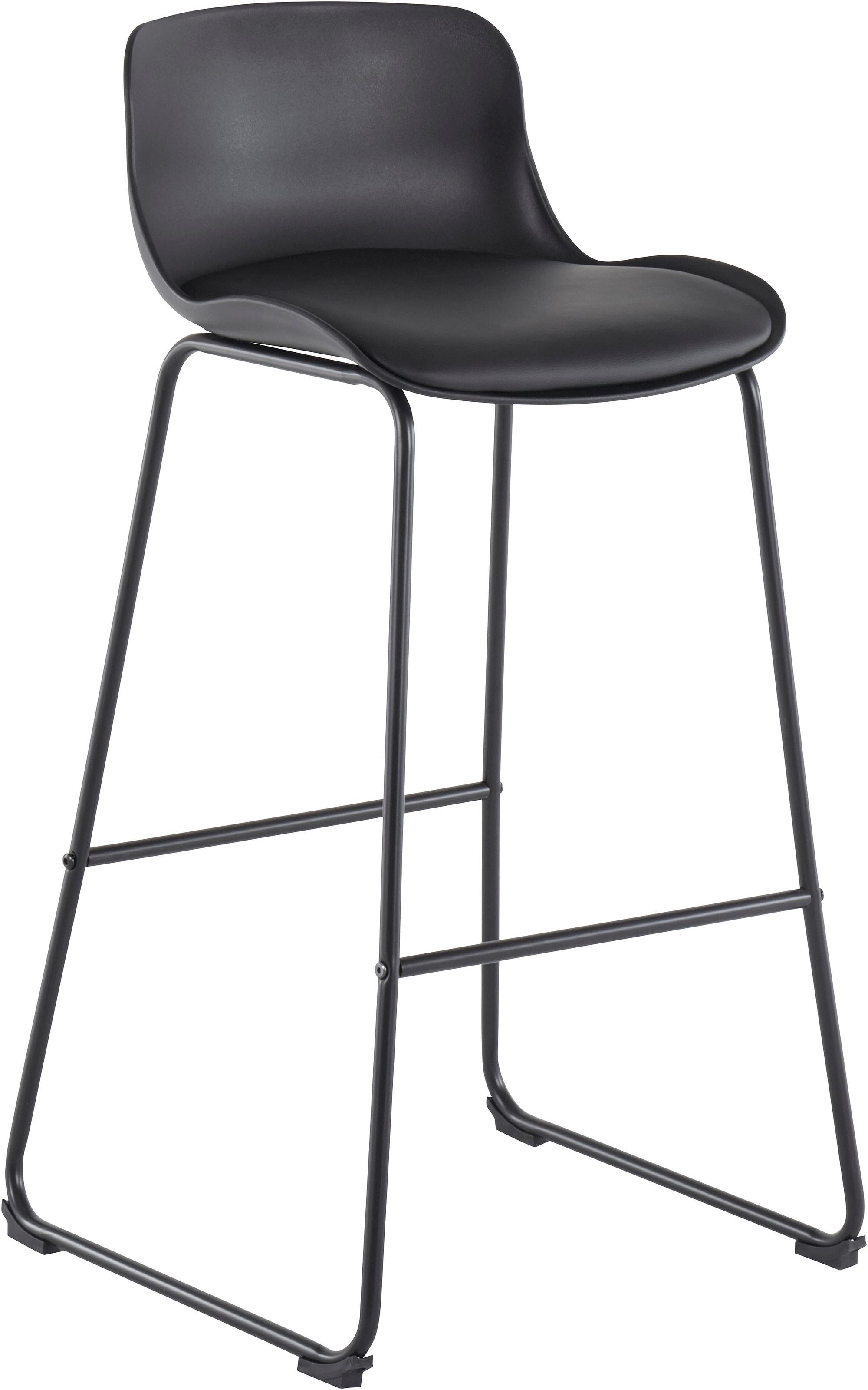 Image of INOSIGN Hochstuhl »Jala«, (Set), 2 St., Kunstleder, mit schwarzen Metallgestell, in verschiedenen Farbvarianten enthältlich, Sitzhöhe 75 cm bei Ackermann Versand Schweiz