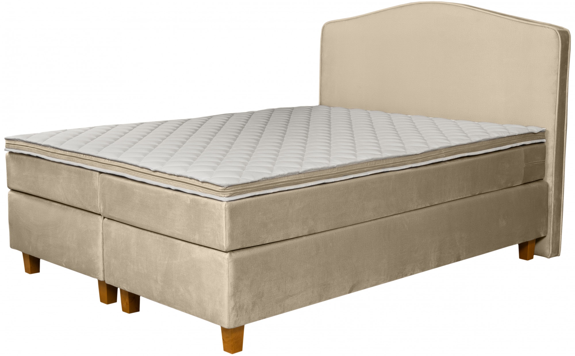 INOSIGN Boxspringbett »Jalma«, Füsse aus massiver Birke ; Inkl. Topper