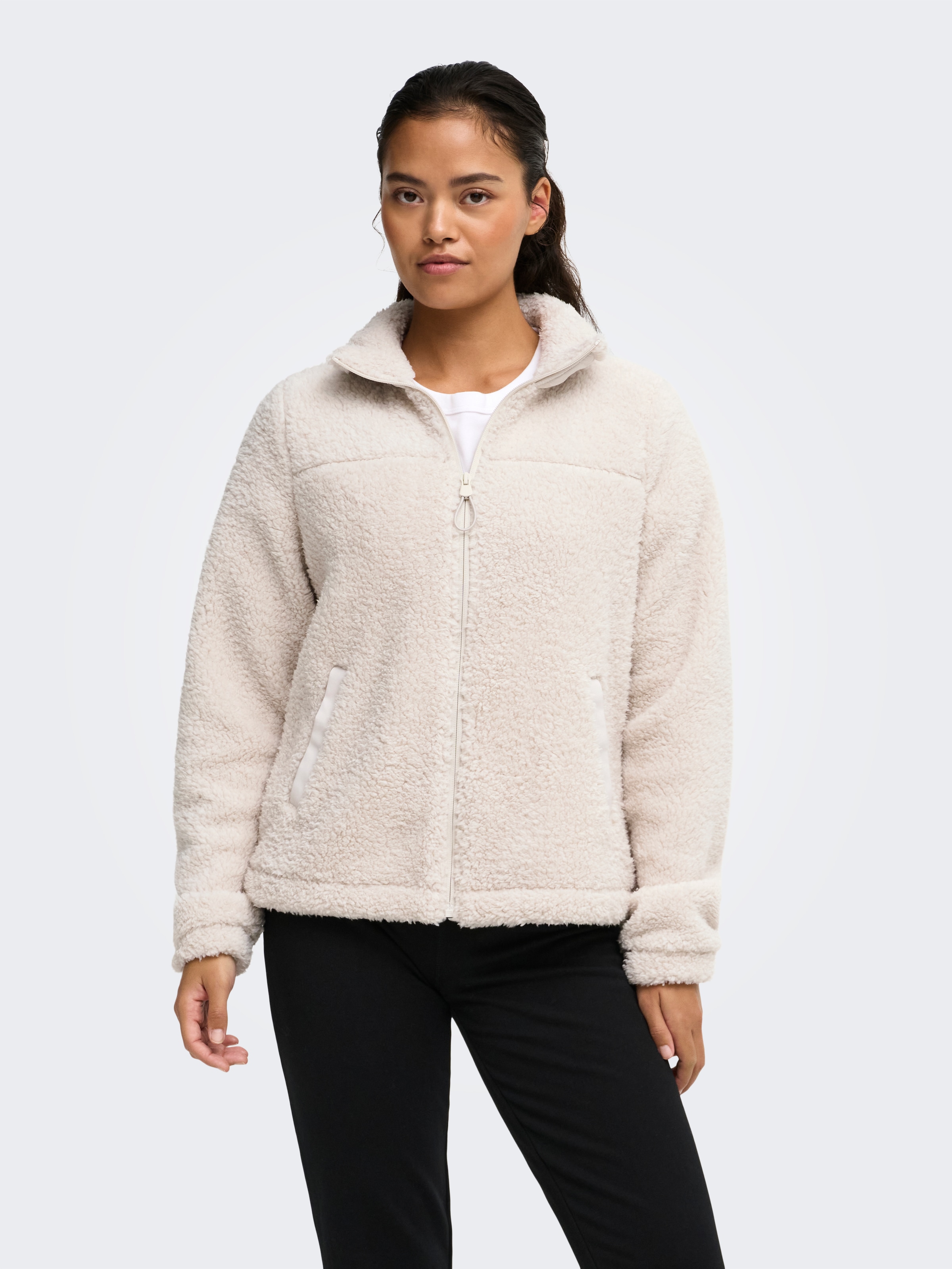 Image of ONLY Play Plüschjacke "ONPAMY-FLUF HN FZ LS JCK NOOS" Kunstfaser