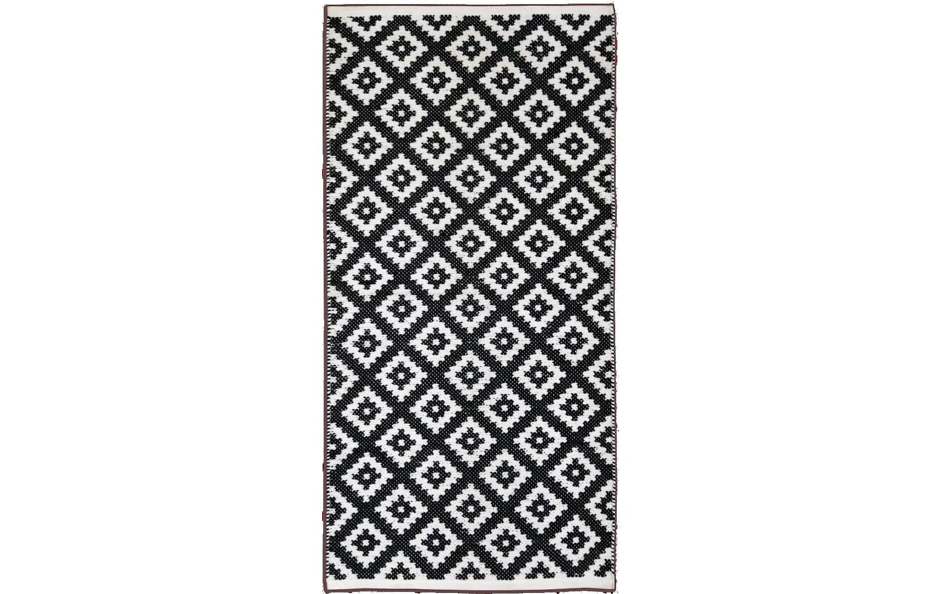 Image of Teppich "CHALET Corner Schwarz/Weiss"