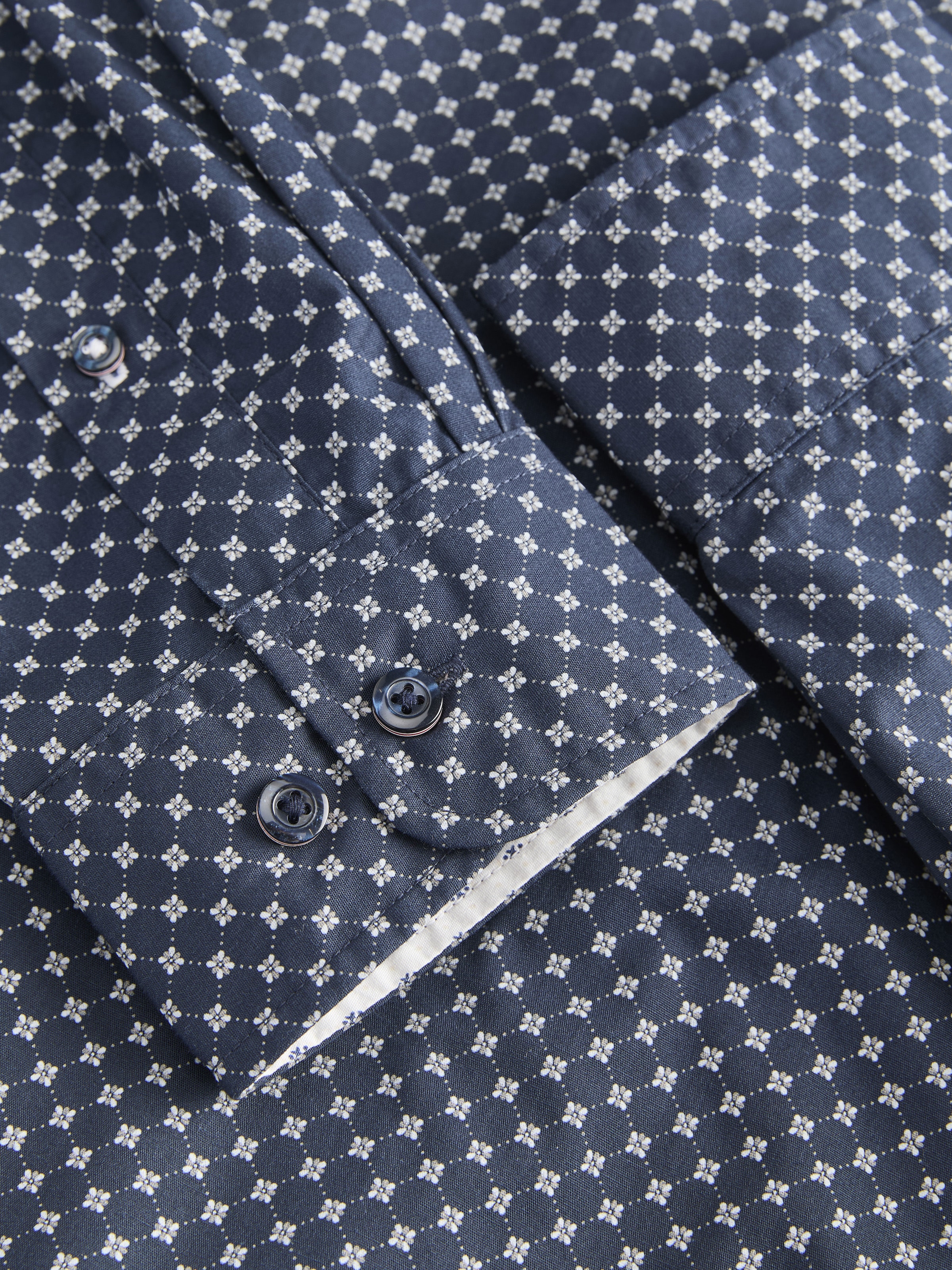 Jack & Jones Langarmhemd »JJMATHEO DETAIL PRINT SHIRT L/S« Baumwollmischung, slim fit