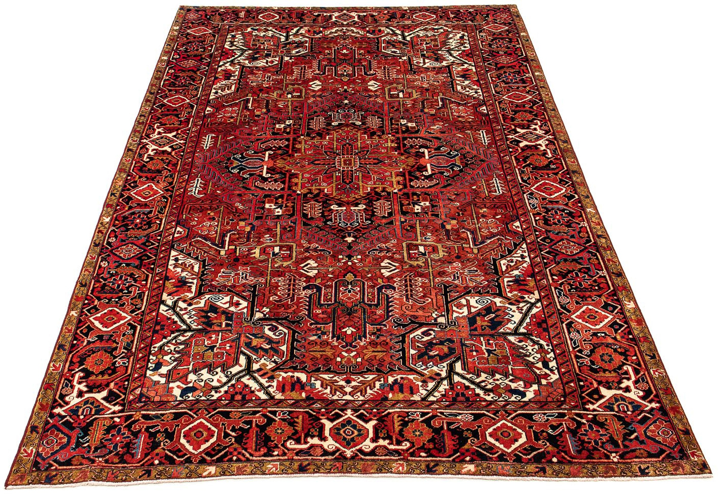 Image of morgenland Orientteppich »Perser - Nomadic - 380 x 260 cm - dunkelrot«, rechteckig, 10 mm Höhe, Wohnzimmer, Handgeknüpft, Einzelstück mit Zertifikat bei Ackermann Versand Schweiz