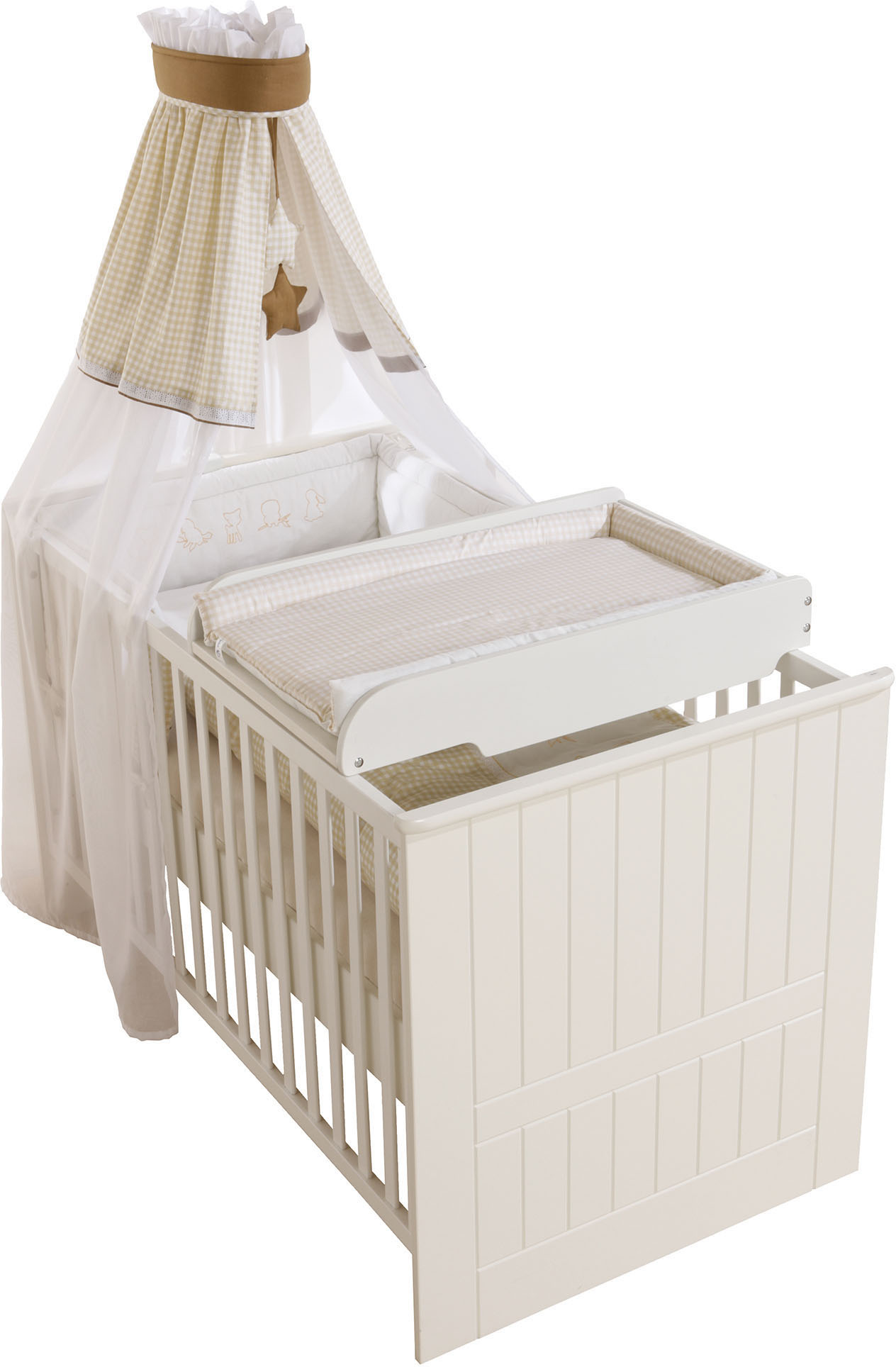 Wickelplatte »Vichy, beige«