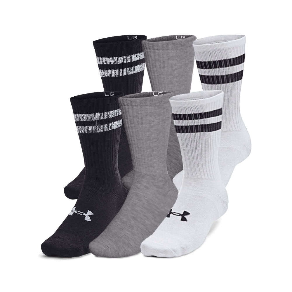 Image of Under Armour Tennissocken "UA Essential 6pk Crew" Packung, 6 Paar tlg. für vielseitige Einsätze, sportlicher Stil, Sechserpack