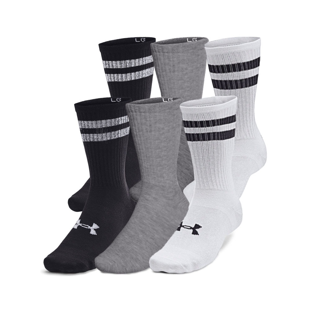 Image of Under Armour Tennissocken "UA Essential 6pk Crew" Packung, 6 Paar tlg. mit Logostickerei, atmungsaktiv, elastische Passform