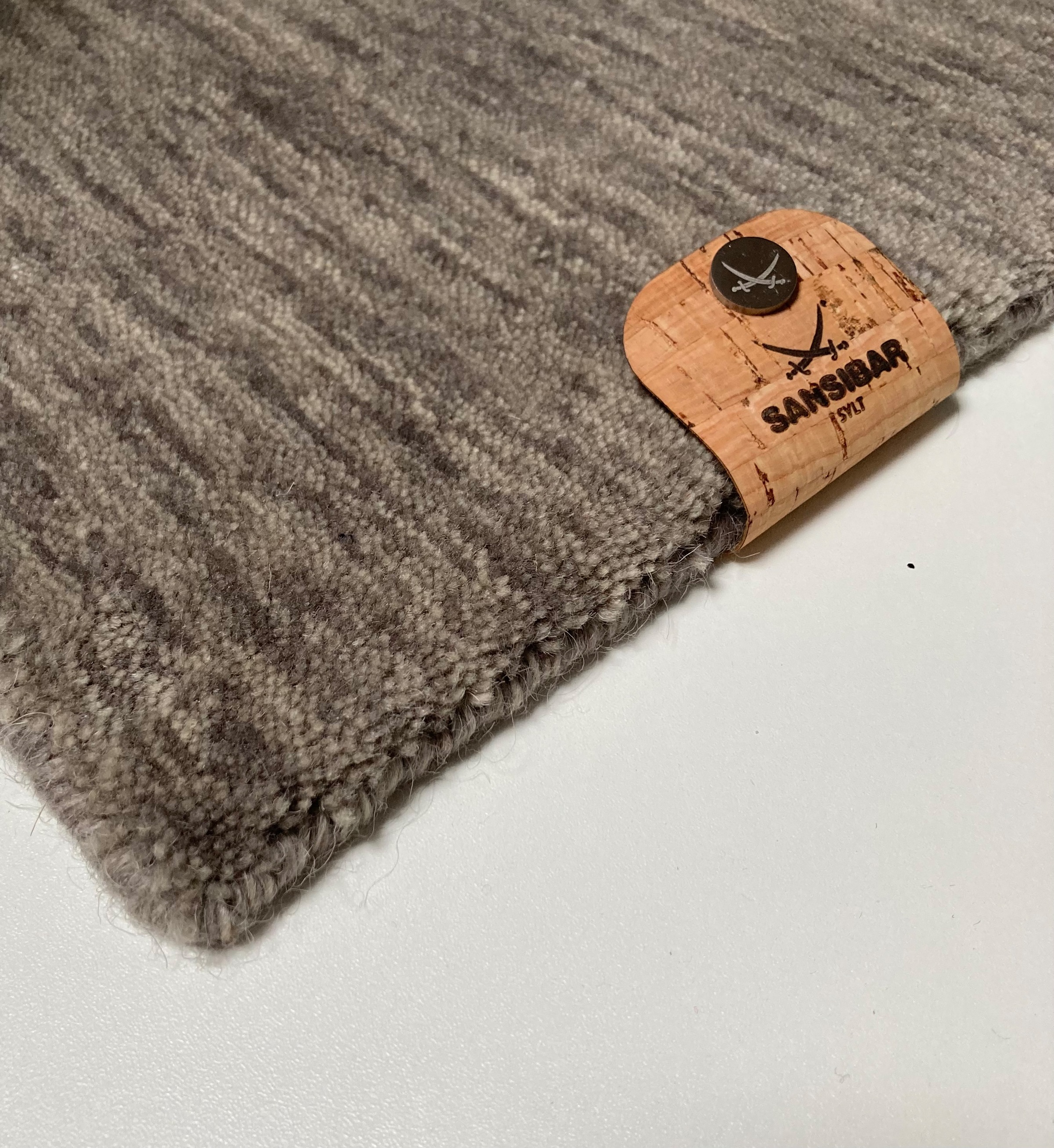Sansibar Tapis en laine »List« Rectangulaire 13 mm Höhe Velours ras, tapis tissé à la main, chiné, pure laine, tissé main