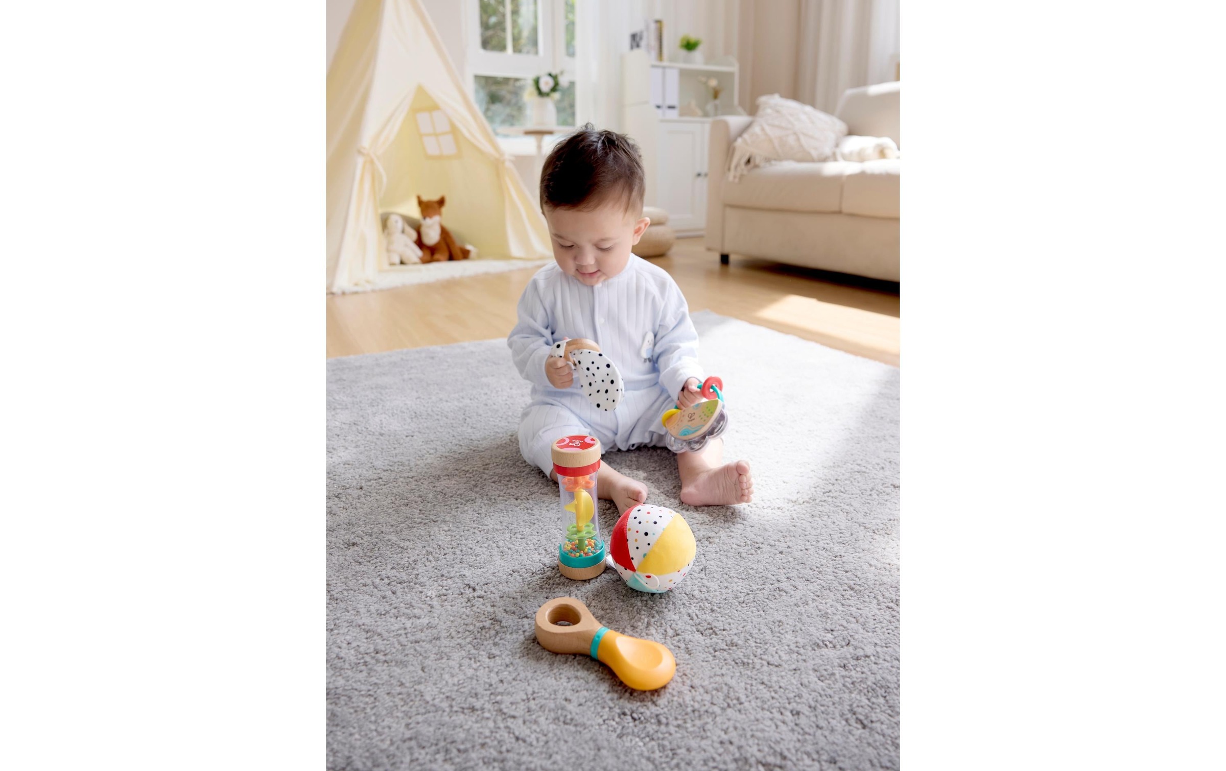 Hape Greifspielzeug »5-in-1-Baby-Sensorik-Set 5-tlg«
