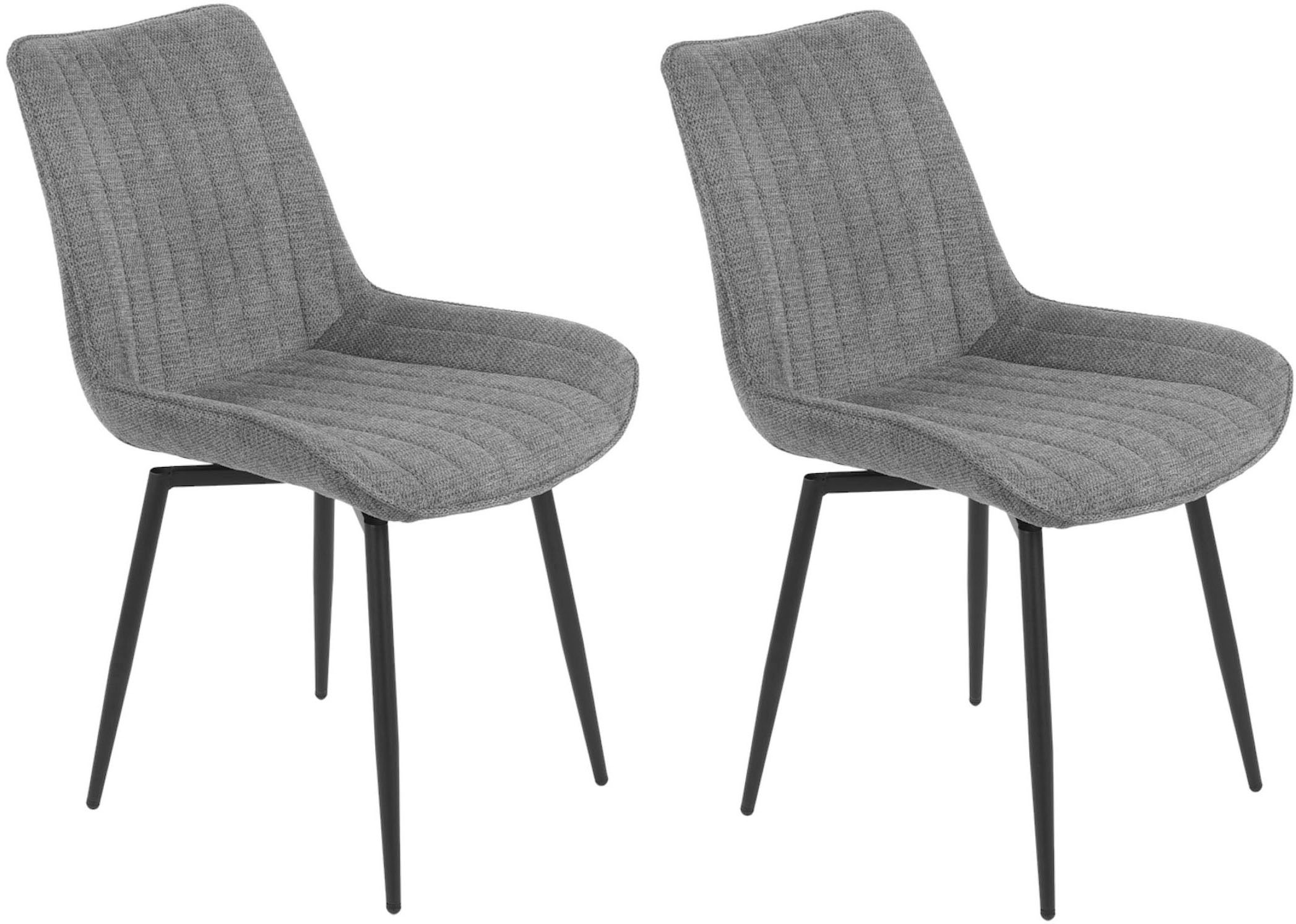 Image of HELA 4-Fussstuhl "NEWPORT" (Set) 2 Stk.4-Fuss,XL-Sitzbreite,360drehbar,Rundrohrgestell konisch