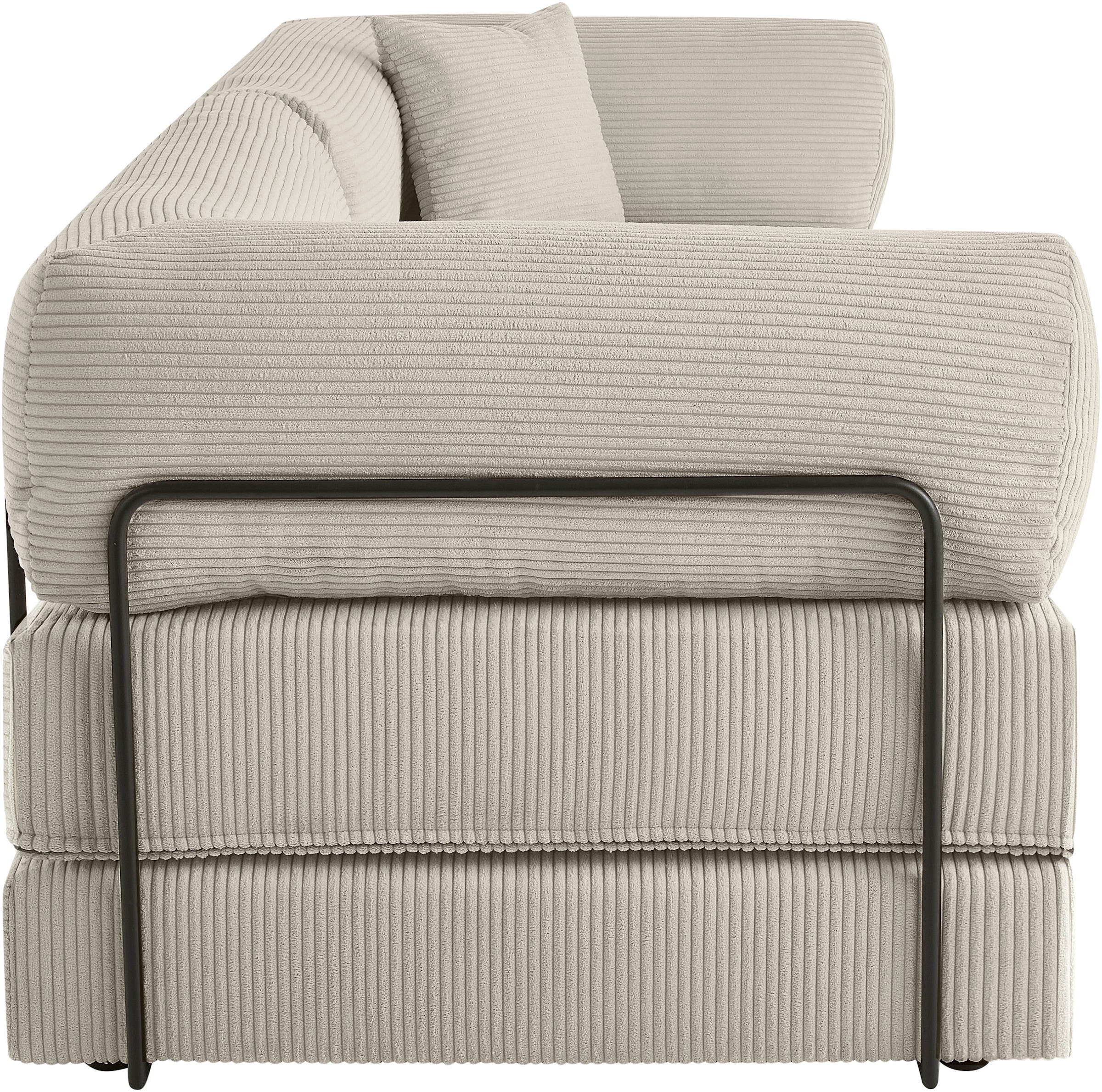 homsy by Ana Johnson Canapé-lit »Folda Dauerschläfer, B: 206 cm, Liegefl. 181x198 cm« mit Bett-/Schlaffunktion, inkl. 1x Zierkissen, Tonnentaschenfederkern