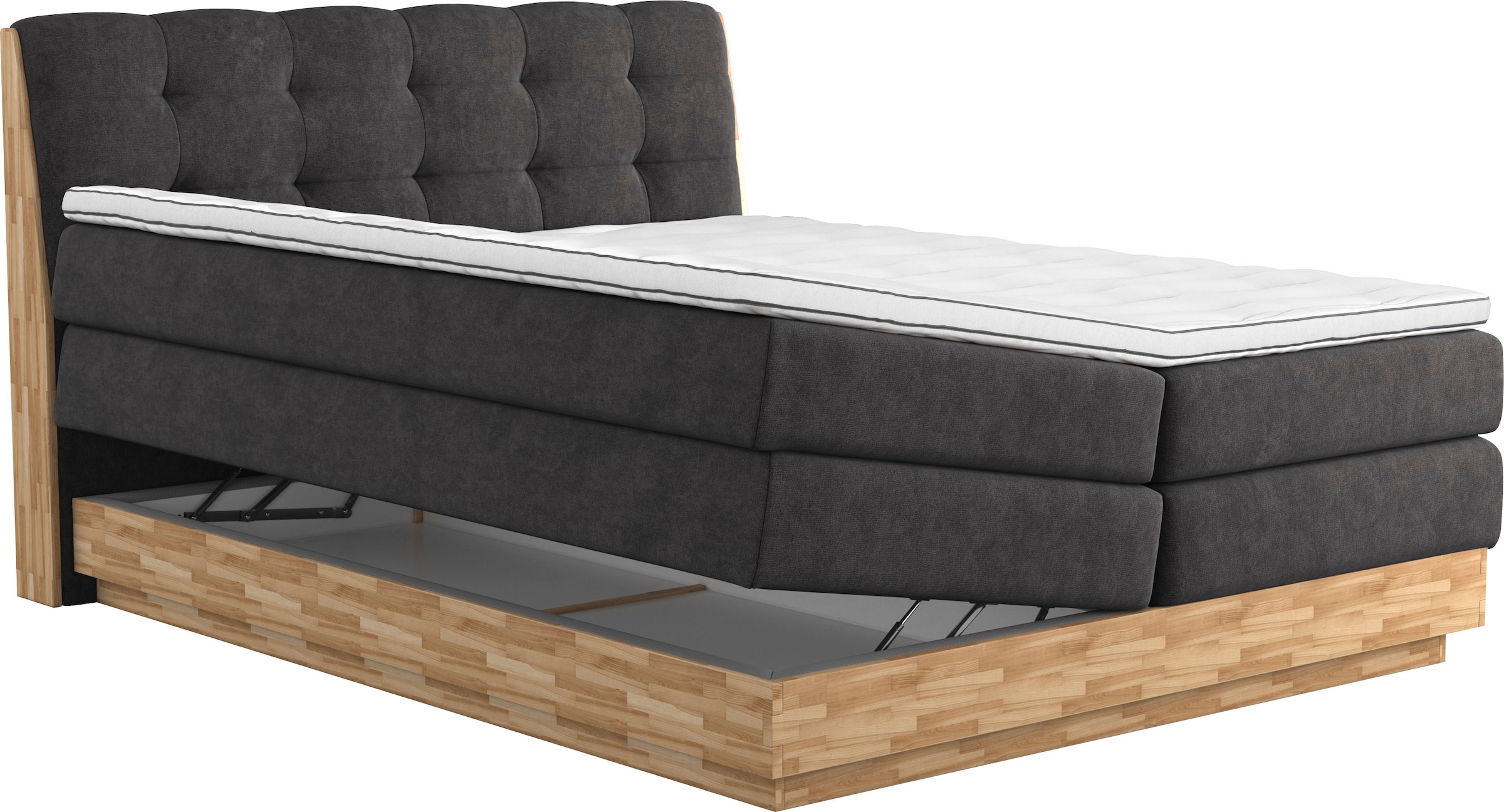 Home affaire Boxspringbett »Naome« Boxspringbett, Inklusive Topper