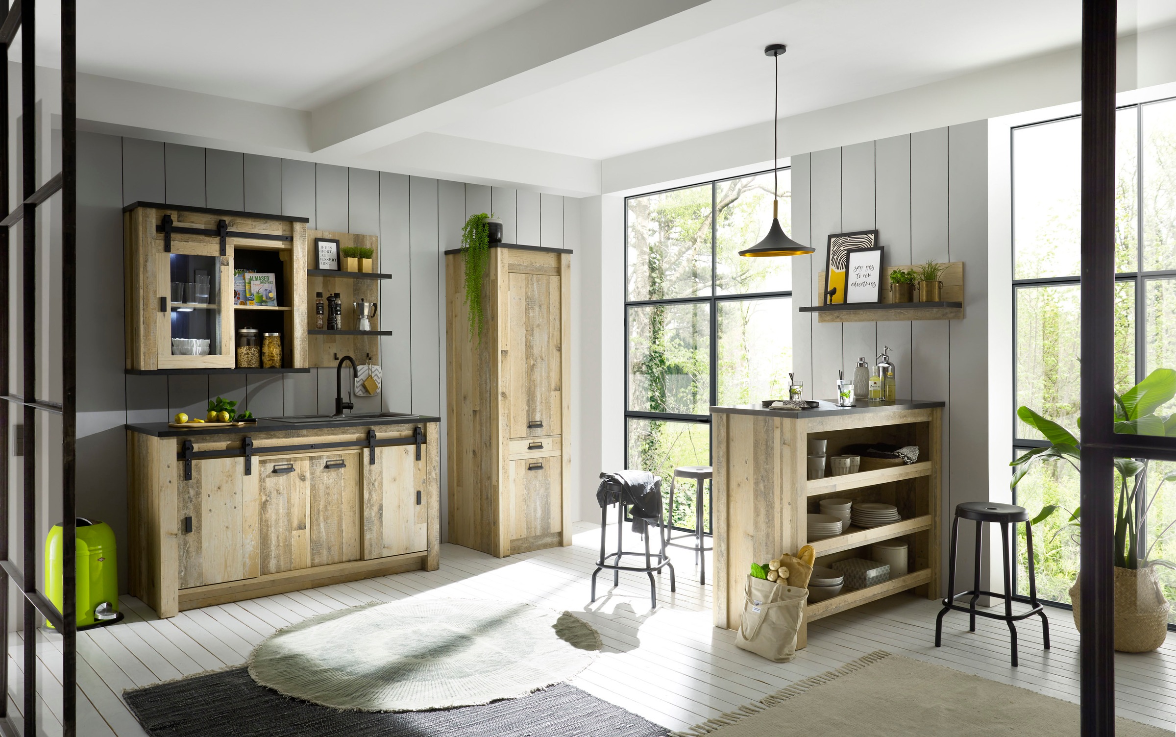 Home affaire Küche »Sherwood« Breite 240 cm, ohne E-Geräte