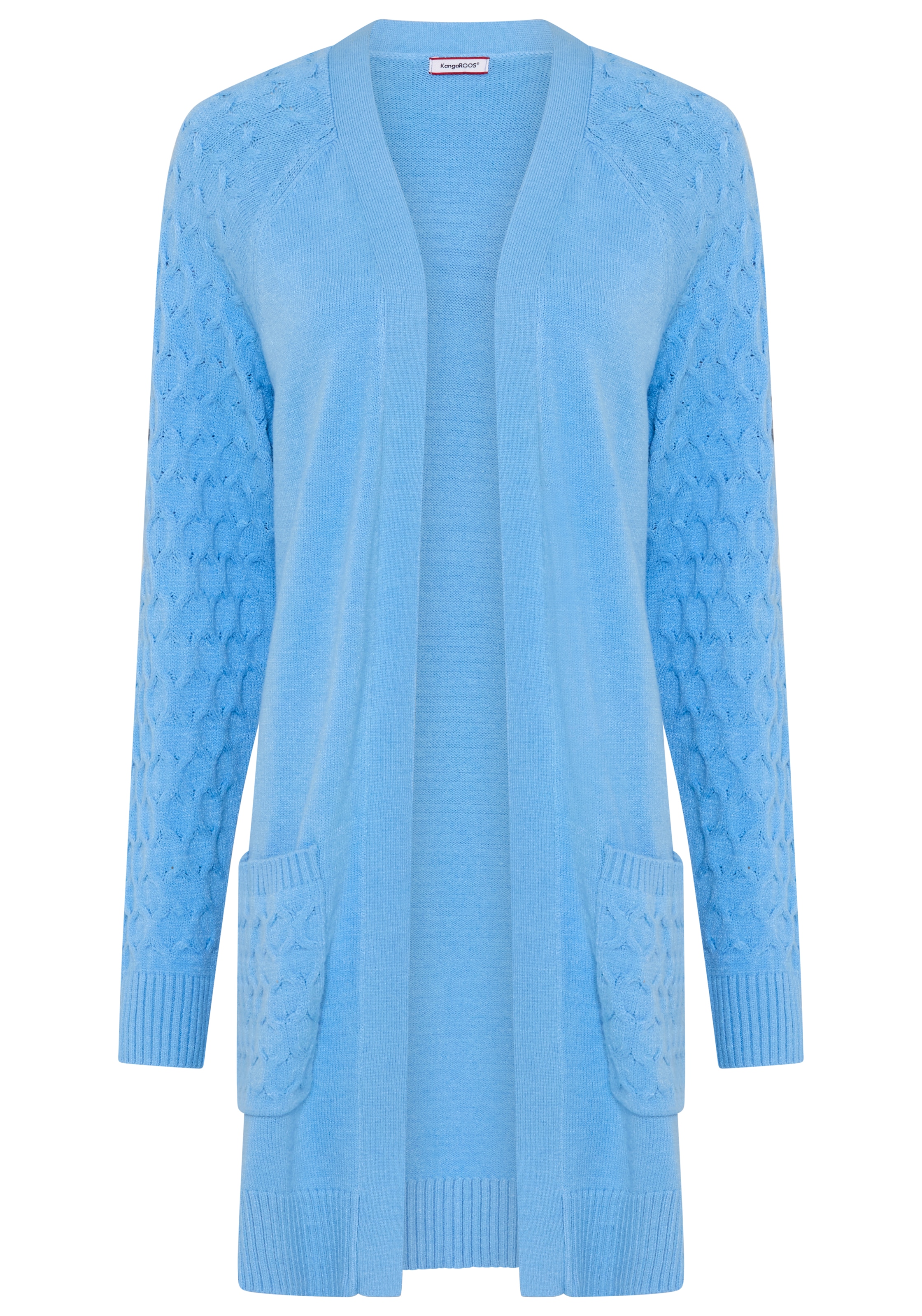 KangaROOS Cardigan casual Stil, bequeme Passform, mit Raglanärmeln, grosse Grössen