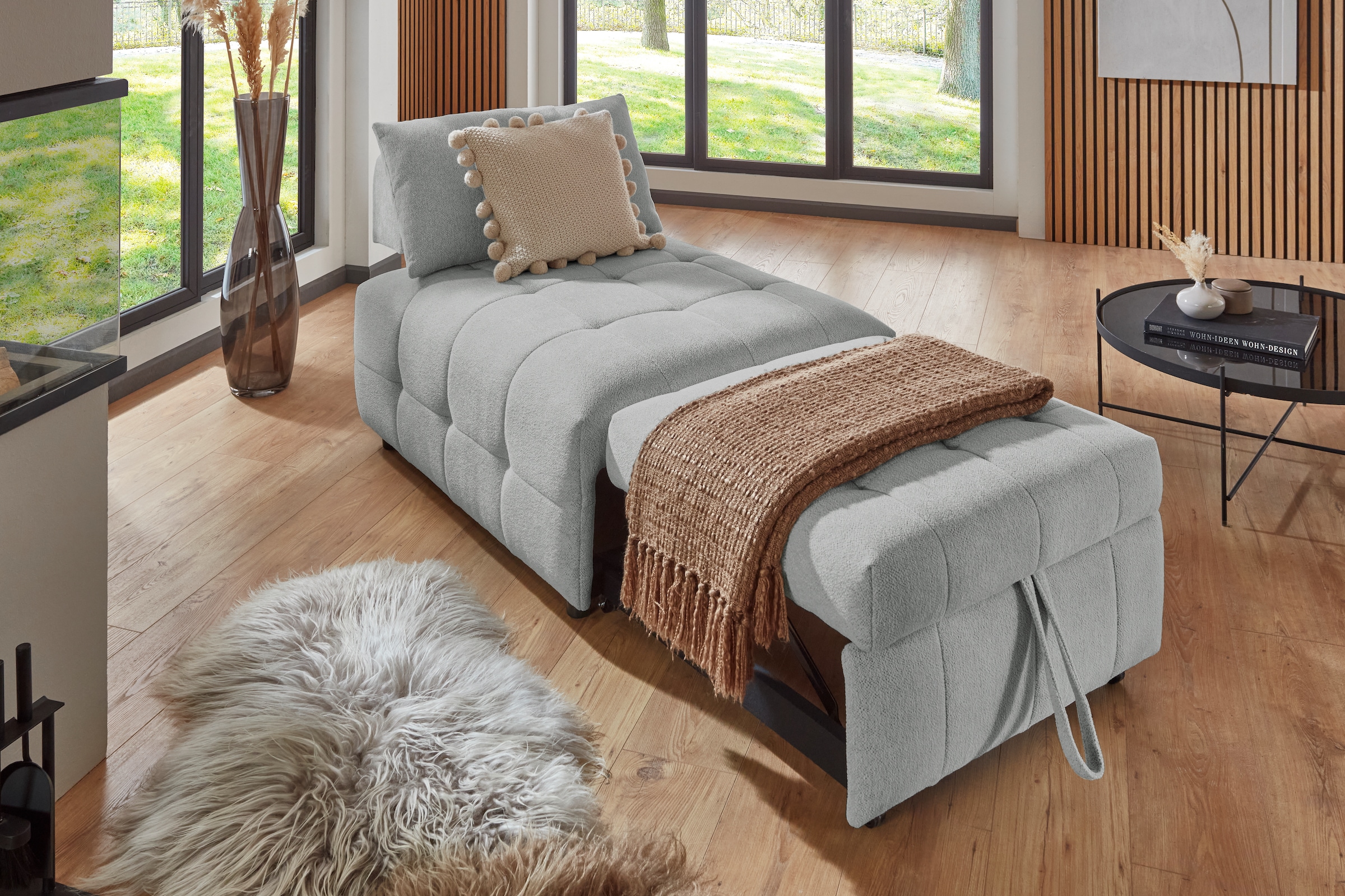 ATLANTIC home collection Sofa »Fabio«, Schlafsessel mit Sitztiefenverstellung