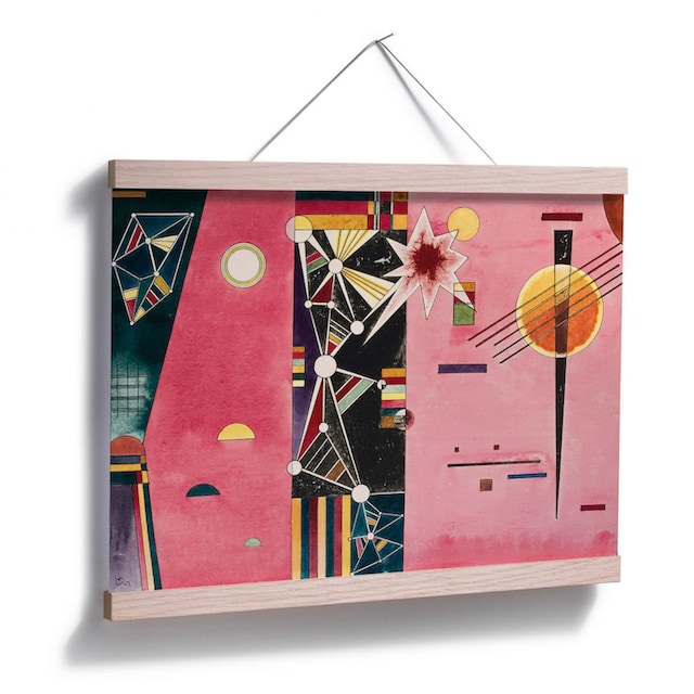 Wall-Art Poster »Kandinsky abstrakte Kunst Rosa Rot«, Abstrakt, (1 St.),  Poster, Wandbild, Bild, Wandposter bequem kaufen