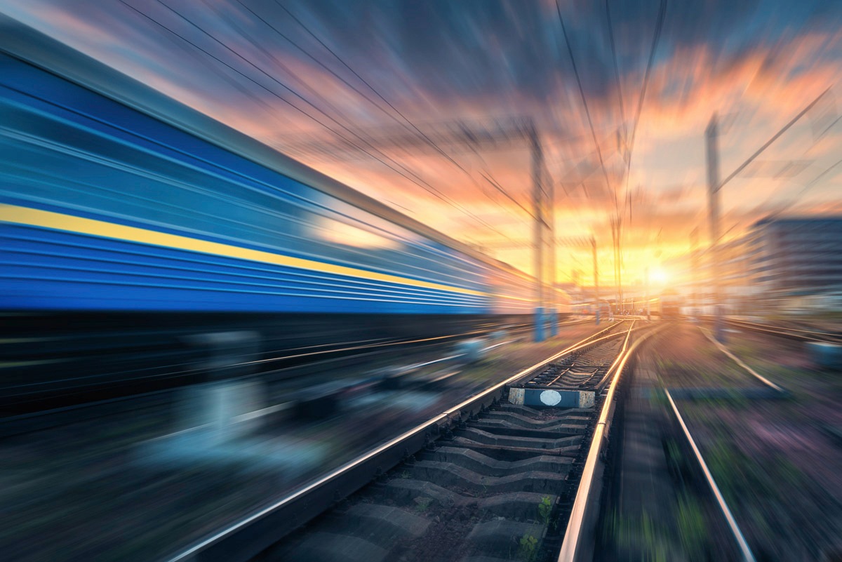 Image of Papermoon Fototapete »Zug Schienen«, Vliestapete, hochwertiger Digitaldruck, inklusive Kleister bei Ackermann Versand Schweiz