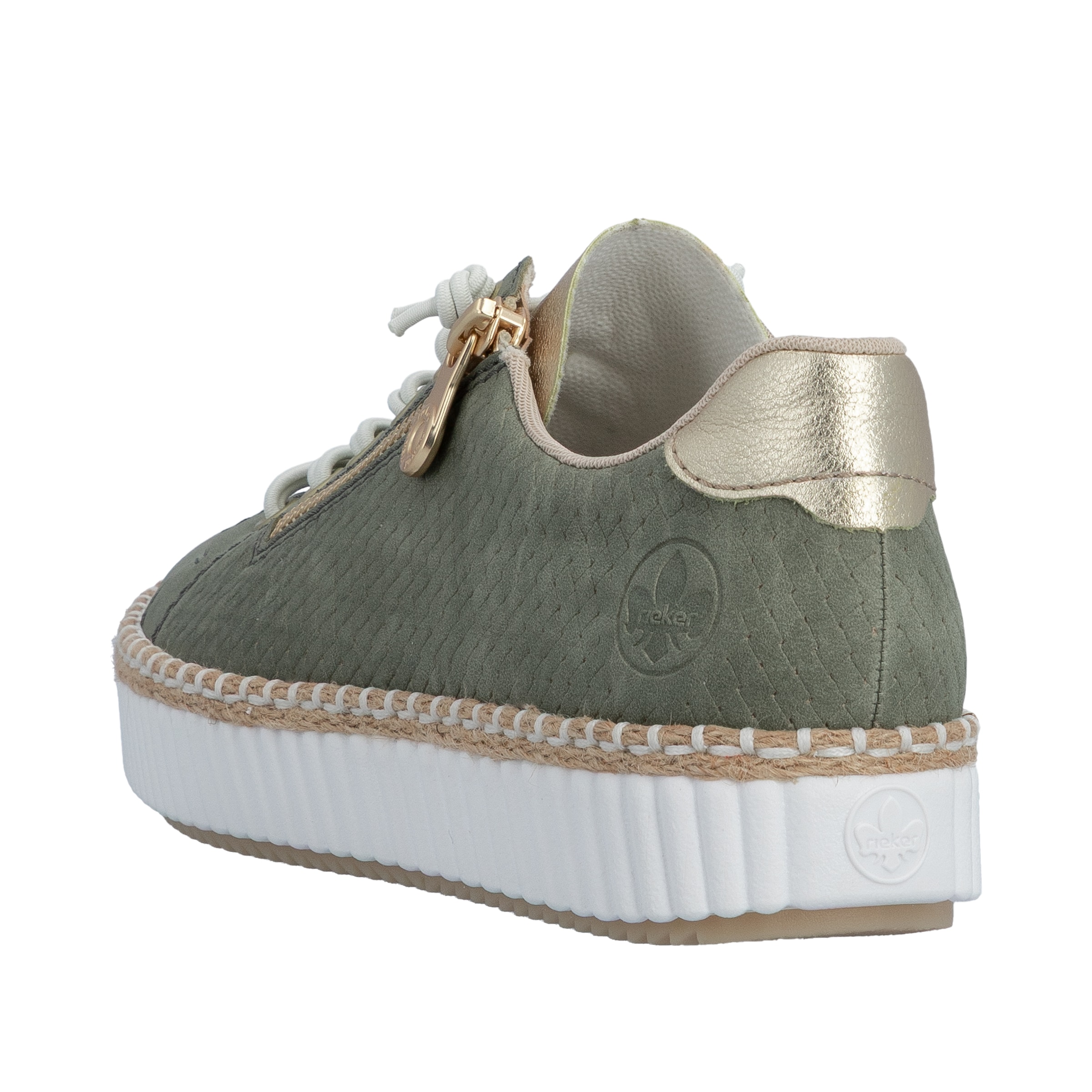 Rieker Sneaker  mit modischer Ziernaht, Freizeitschuh, Halbschuh, Schnürschuh