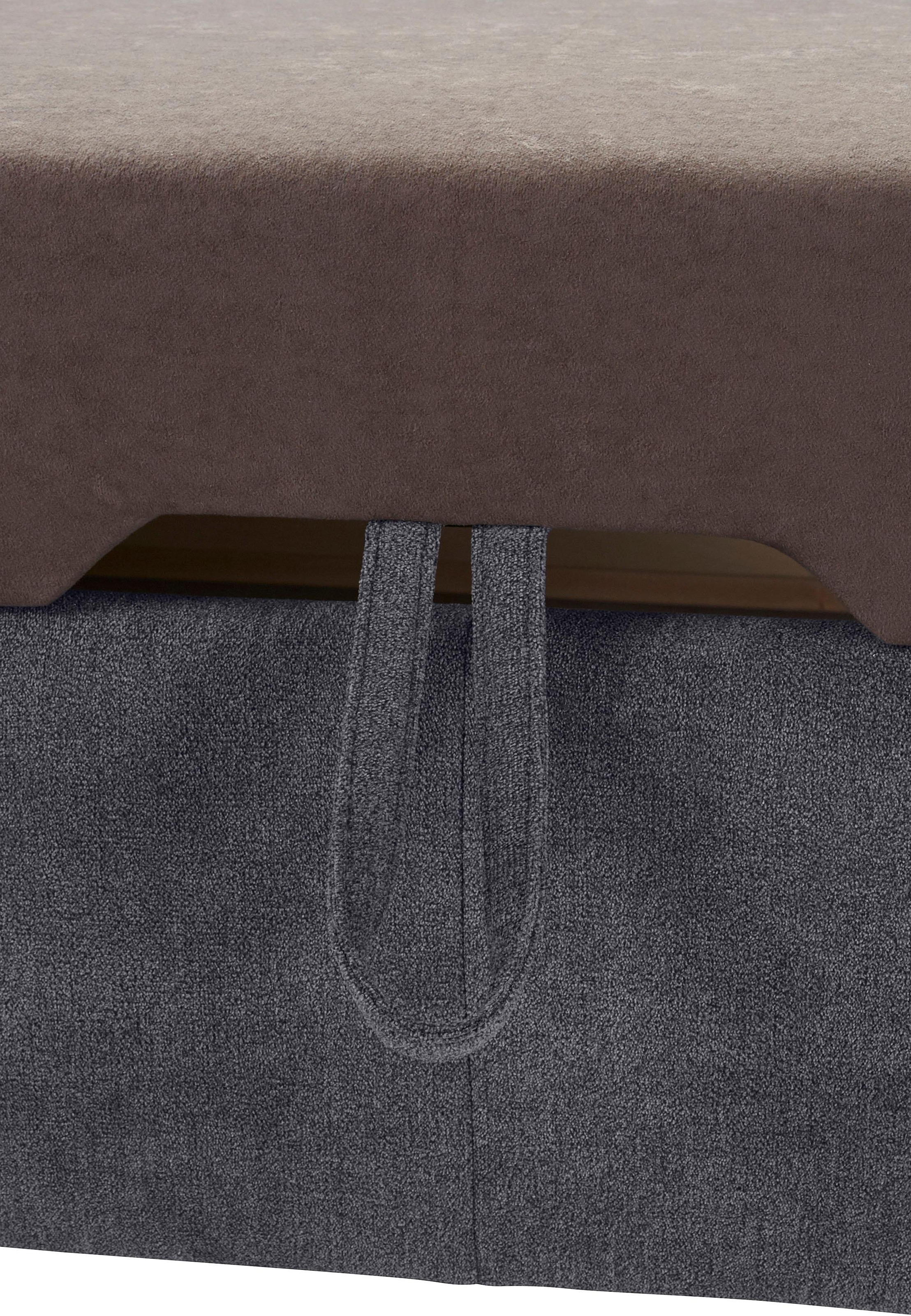 exxpo - sofa fashion Ecksofa »Salerno, klassisch modernes Funktionssofa, hoher Sitzkomfort, L-Form«, inkl. Kopf- und Armteilverstellung, wahlweise mit Bettfunktion