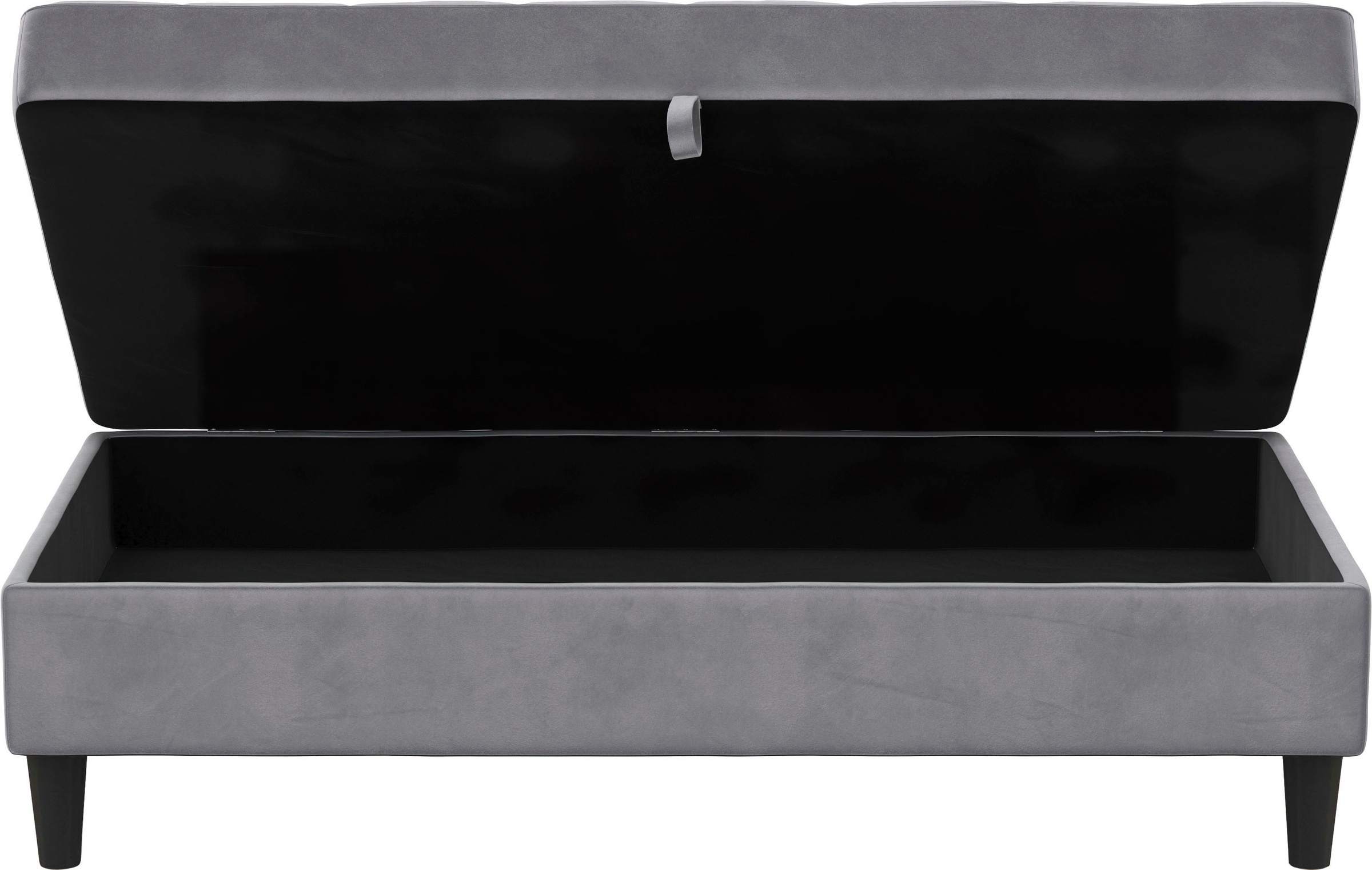 Dorel Home Stauraumhocker »Presley«, Polsterhocker mit Stauraum, frei im Raum stellbar, Sitzhöhe 43 cm