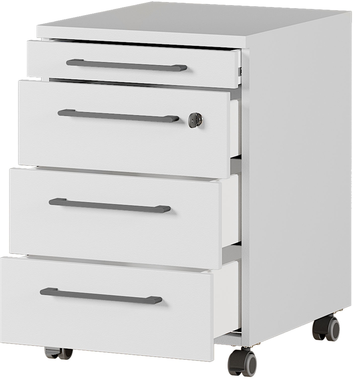 GERMANIA Büromöbel-Set »Agenda« Set bestehend aus höhenverstellbarem Schreibtisch und Rollcontainer